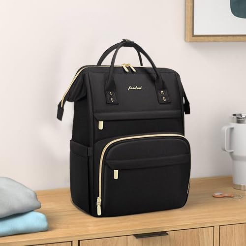 Stylish Waterproof Laptop Backpack for Women   Fits 15.6"   Travel Work Bag, Col7