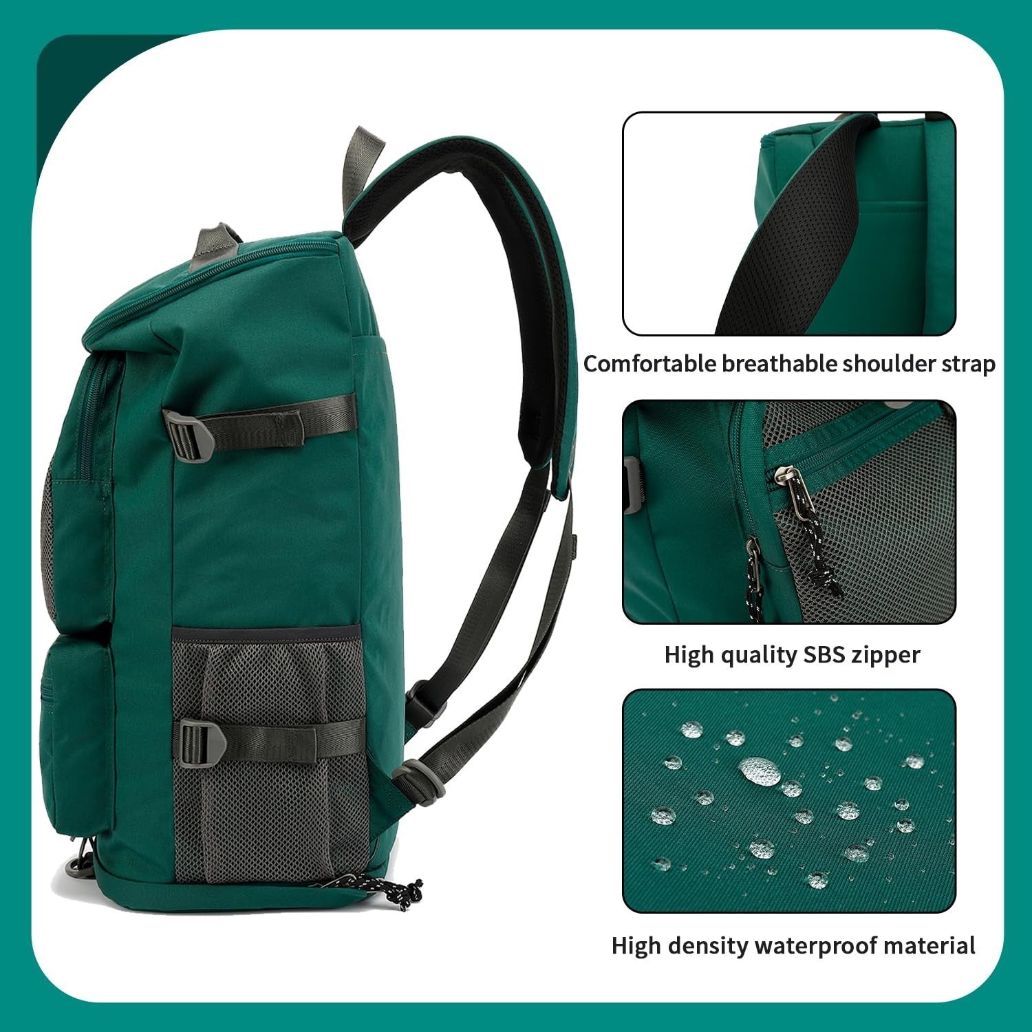 Waterproof Gym Duffel Backpack with Shoe Compartment, 4 Carry Methods, Sports &8