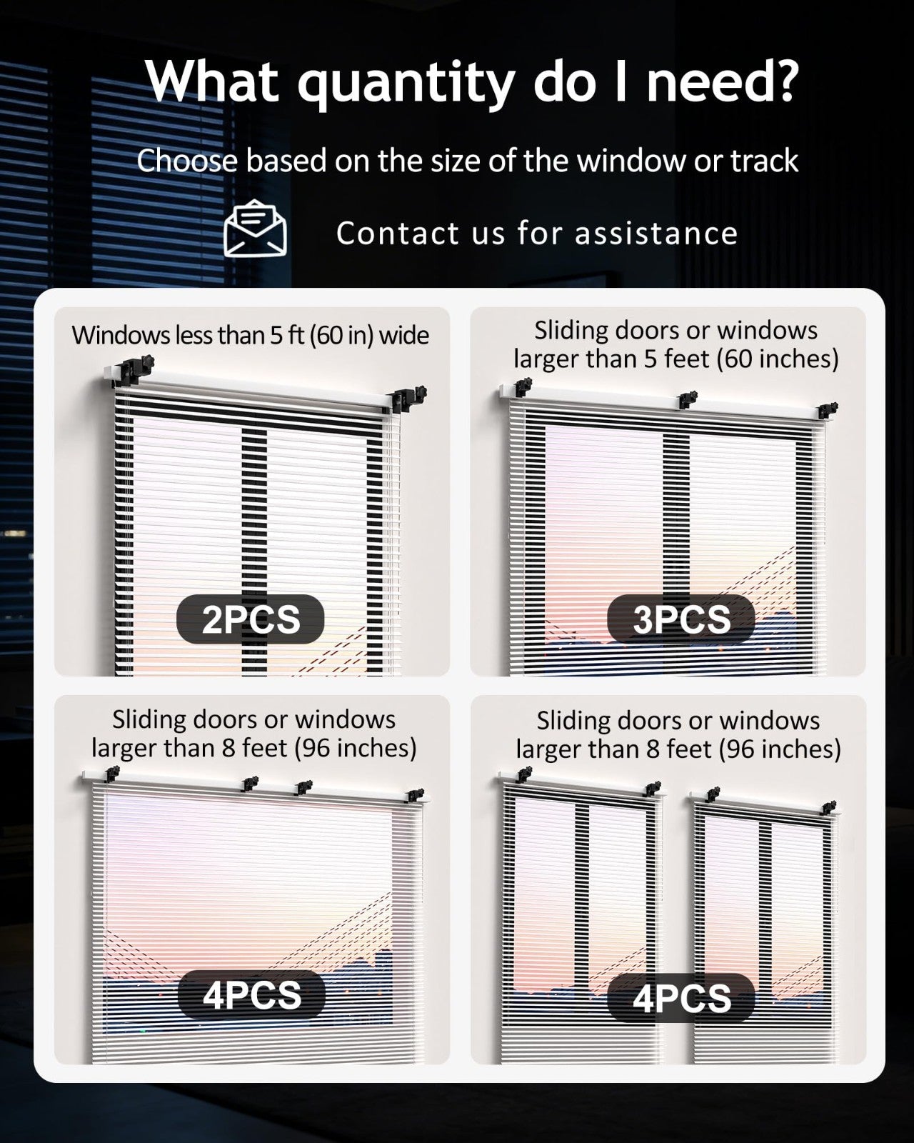 No Drill Curtain Rod Brackets for Outside-Mount Blinds, Tool-Free Holders, 3 Pac5