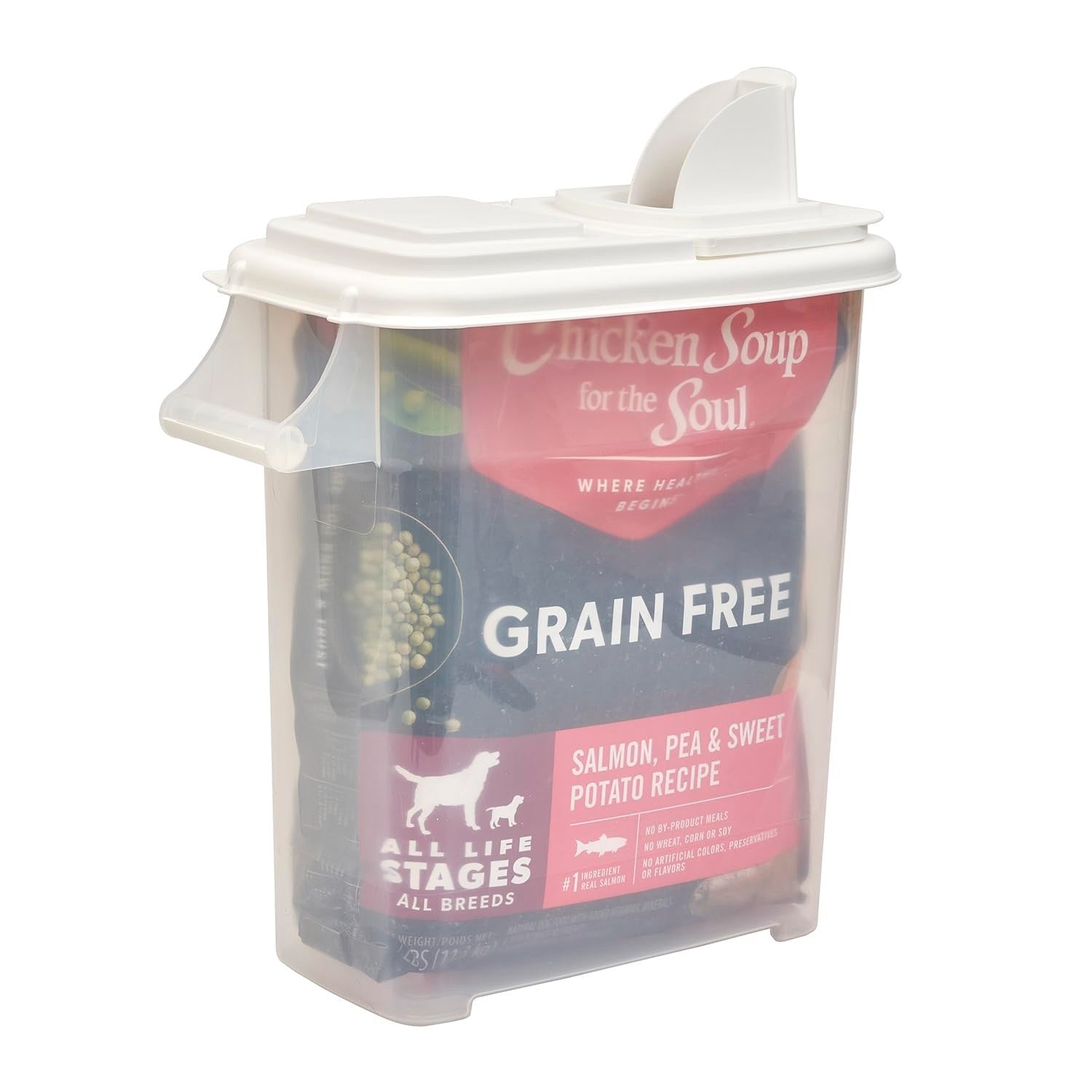 Pet Food Storage Containers   8 Gallon Dog, Cat & Bird Seed Dispensers w/Handle,4