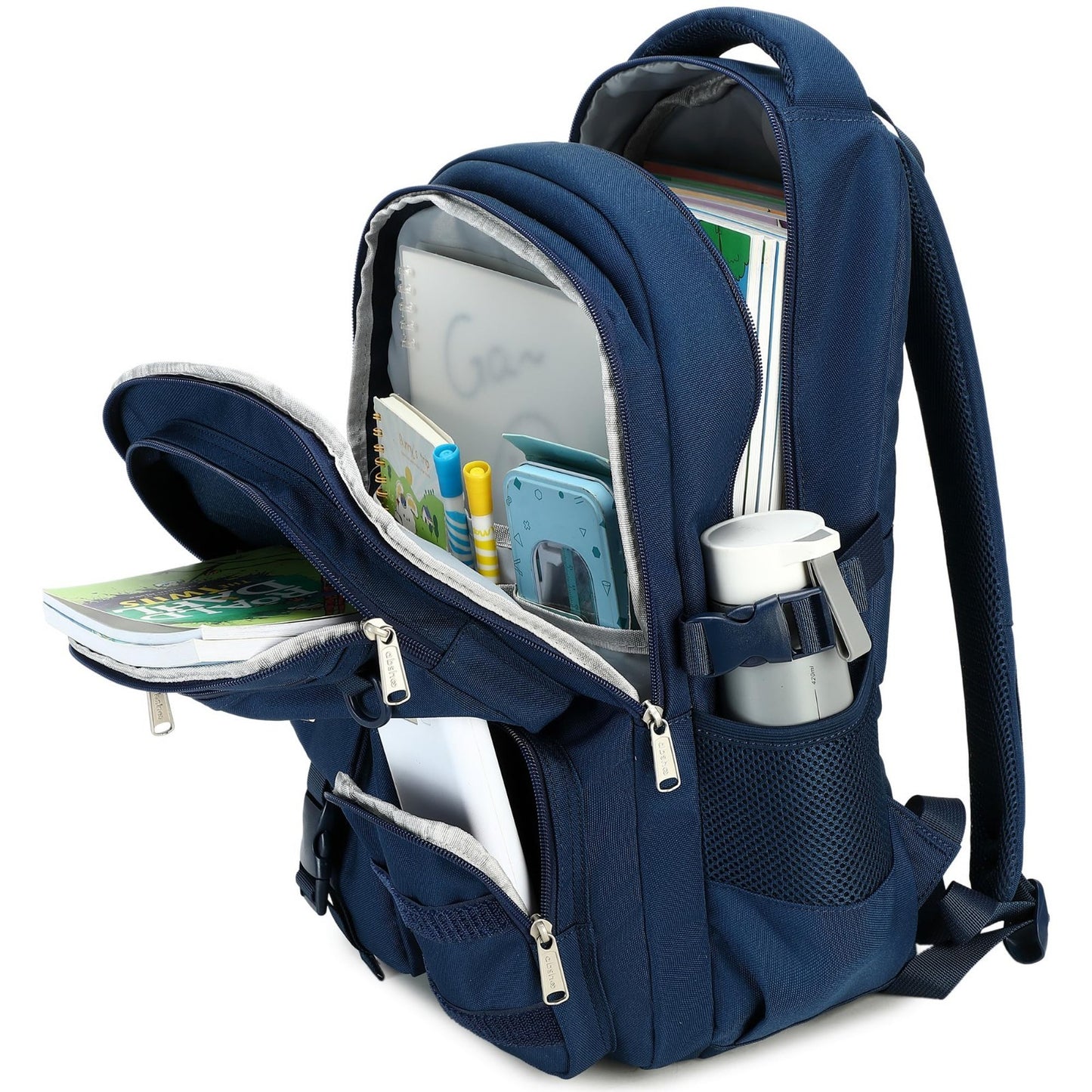Large Heavy Duty Backpack for School & College, Multi Pocket Travel Bookbag4