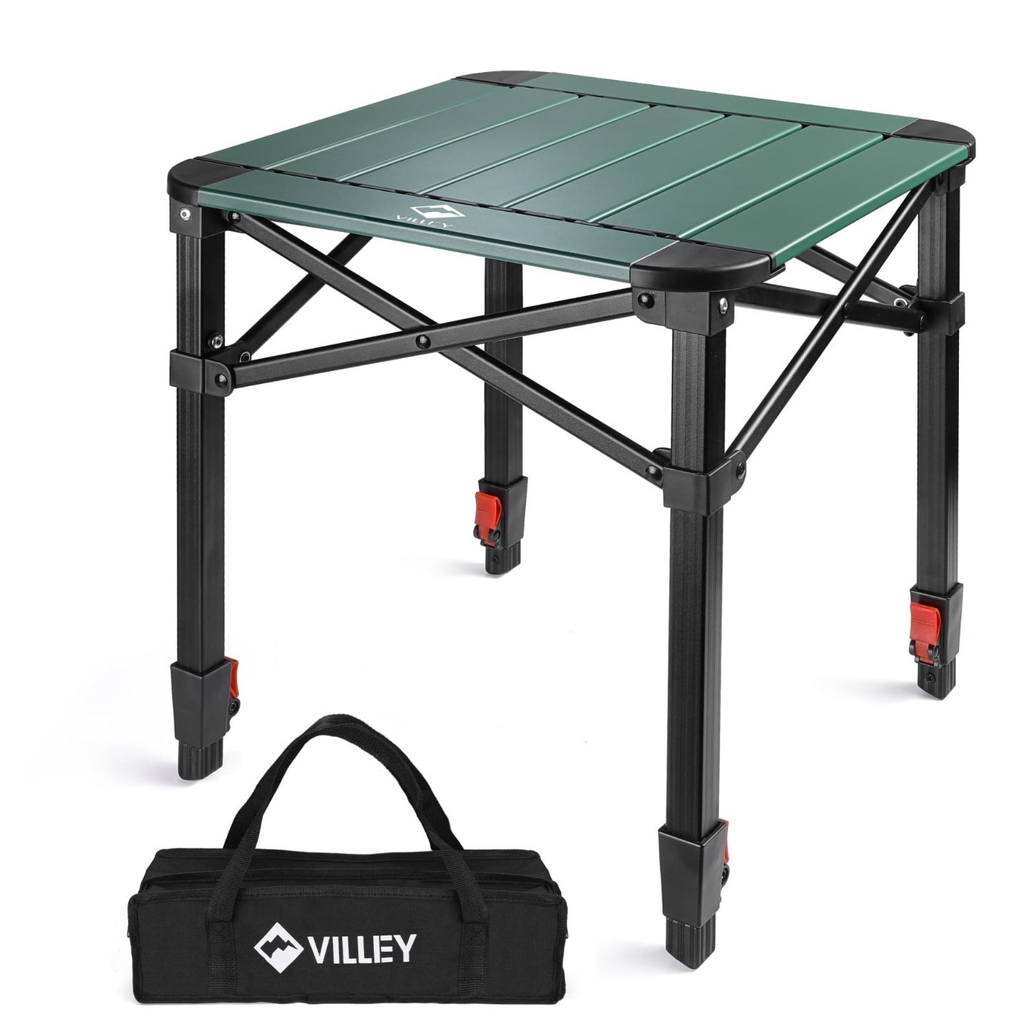Lightweight Adjustable Folding Camping Table with Carry Bag - Outdoor Picnic BBQ7