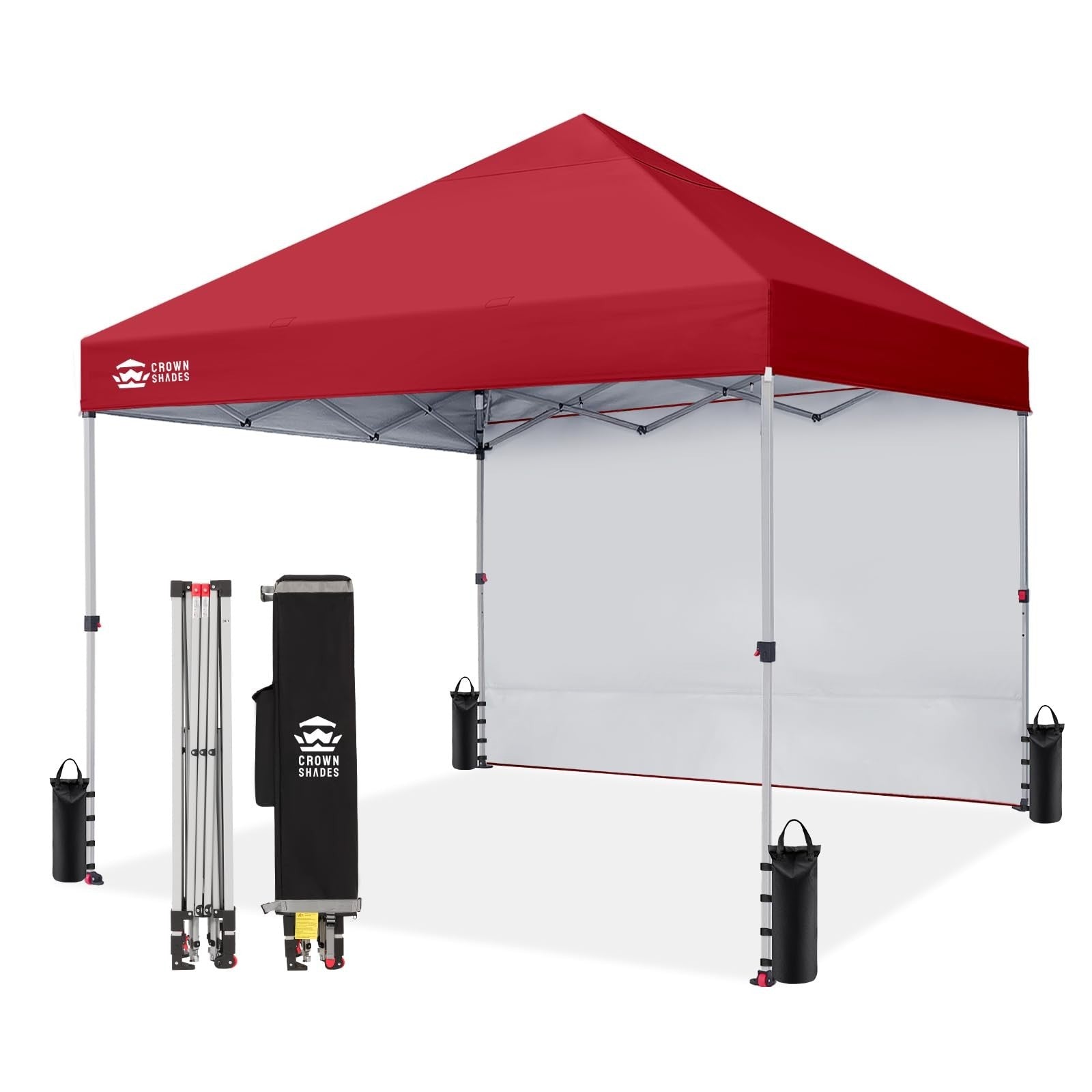 8x8 Pop Up Canopy Tent with Side Wall, Easy Setup Outdoor Gazebo, Sun Shade for1