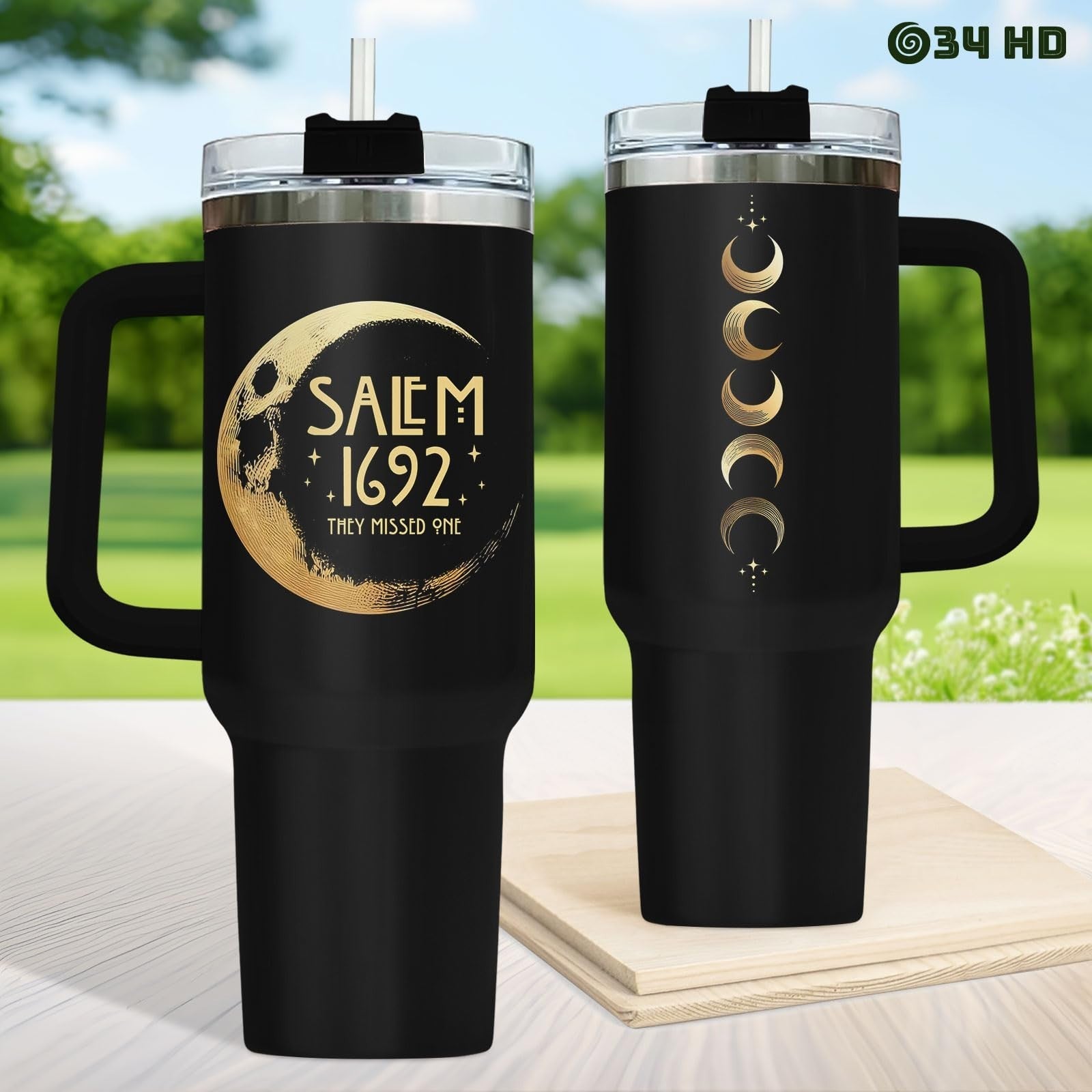 Spooky 40oz Tumbler with Handle & Straw   Insulated Cup for Halloween, Gifts for2