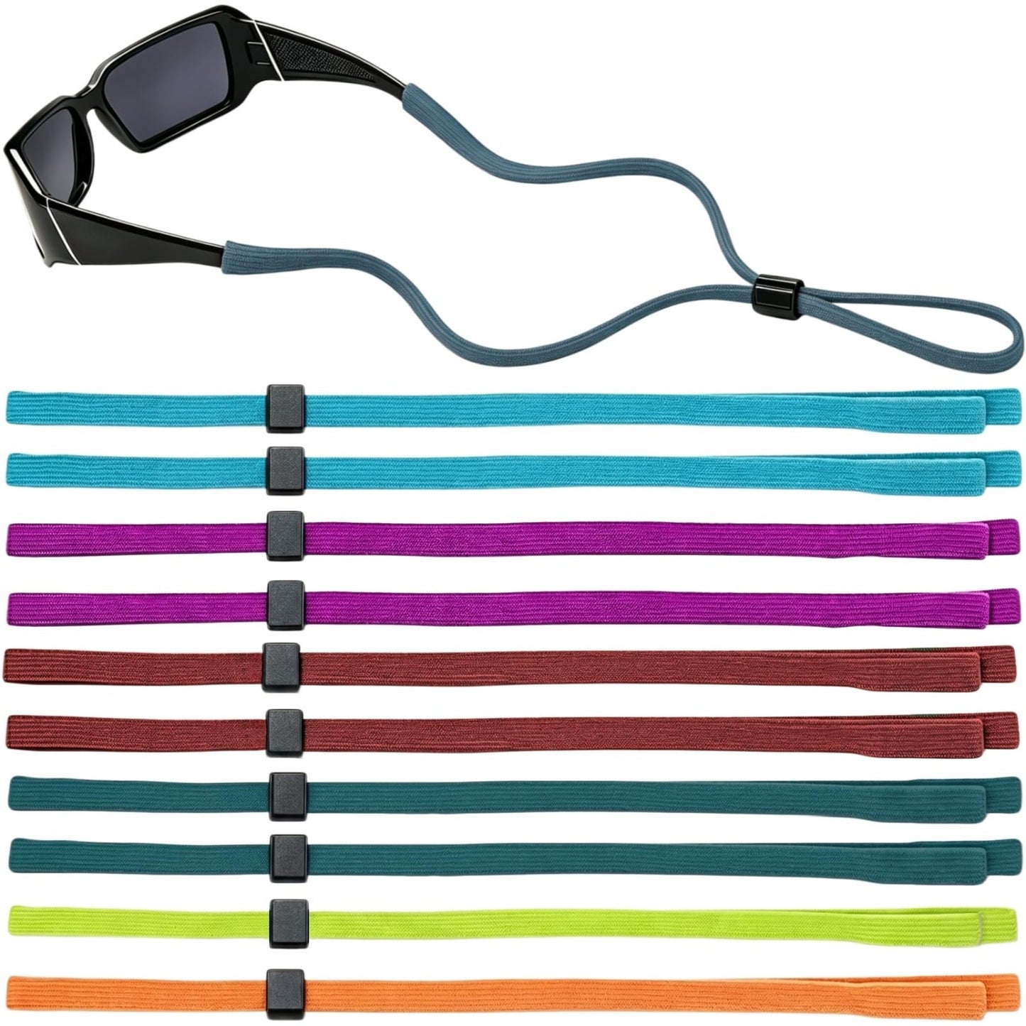 10 Pack Adjustable Eyeglass Holder Lanyard Neck Strap for Sunglasses & Readers1