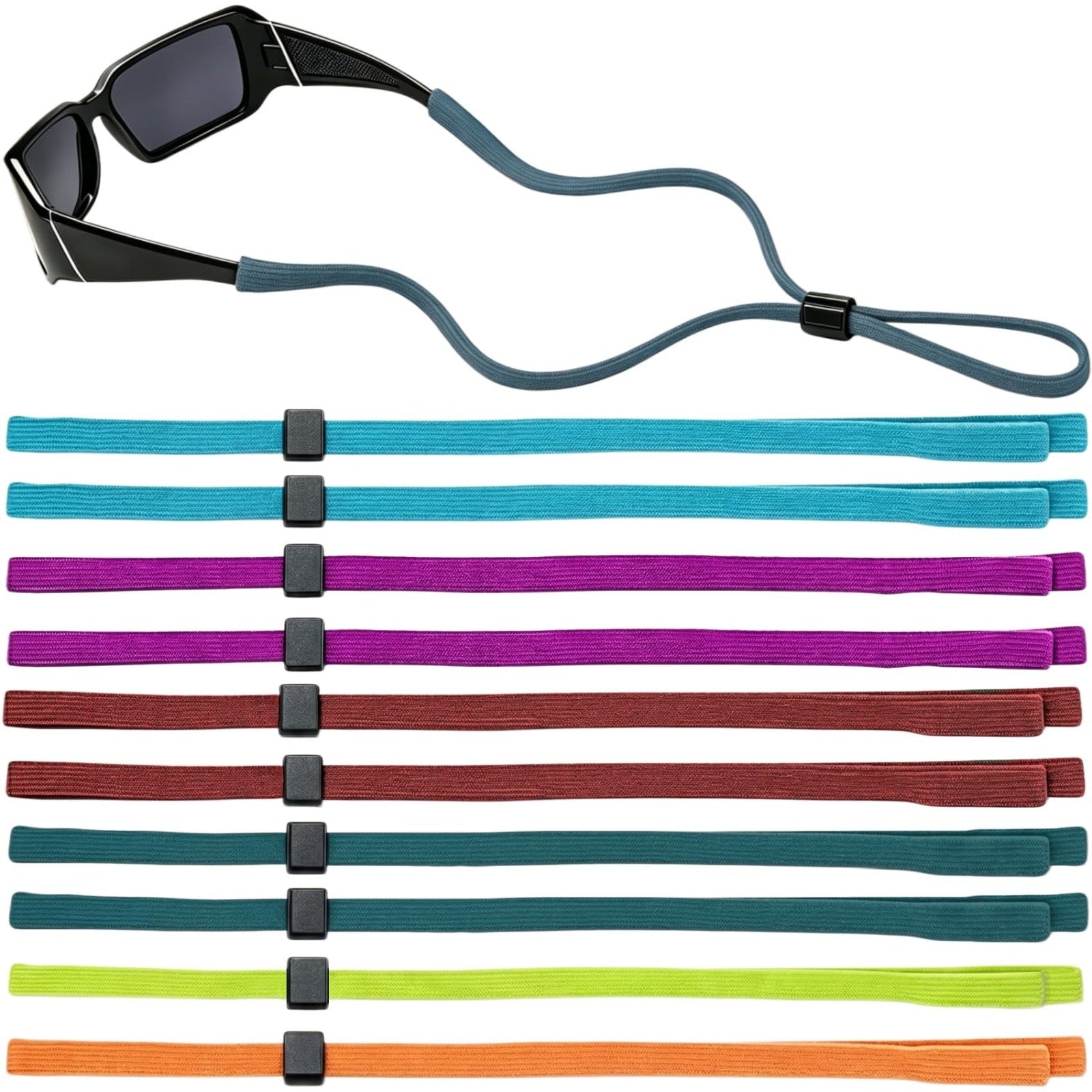 10 Pack Adjustable Eyeglass Holder Lanyard Neck Strap for Sunglasses & Readers1