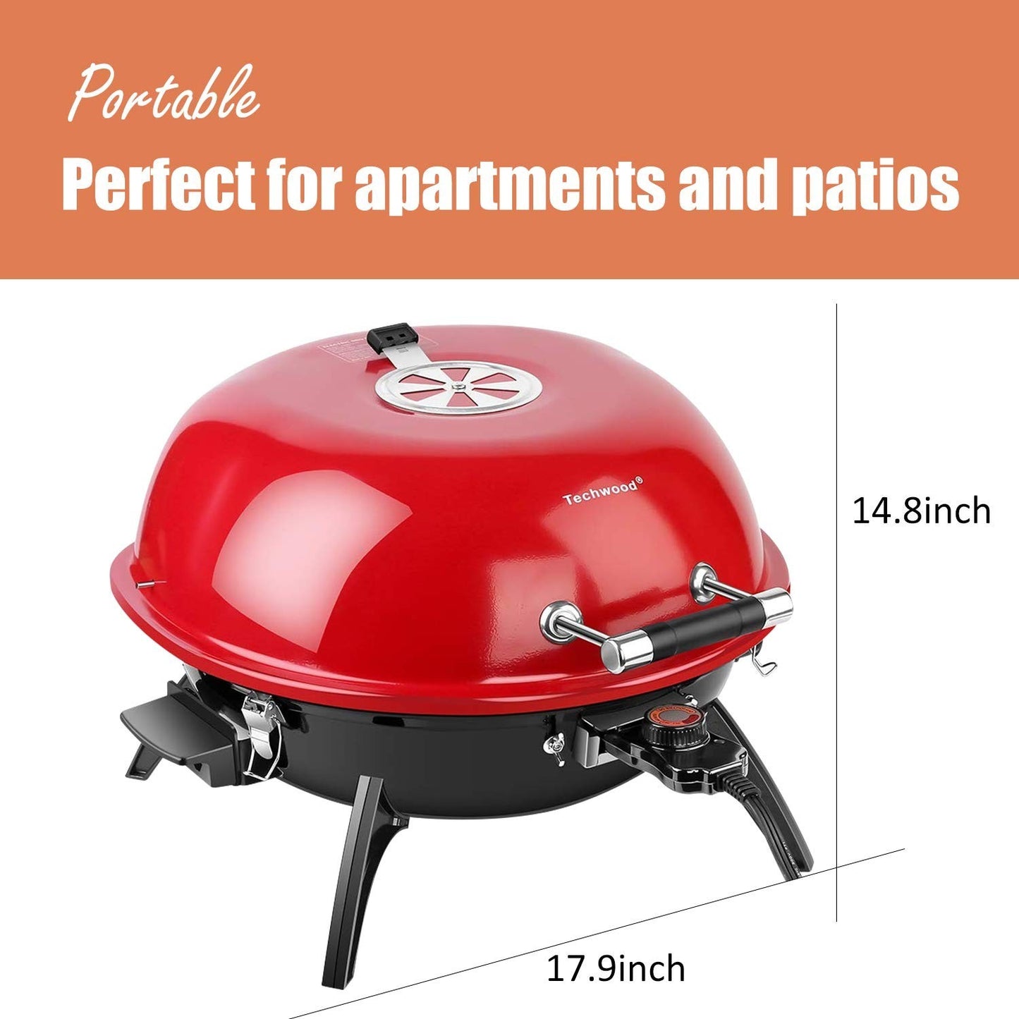 1600W Electric BBQ Grill - 15-Serving Indoor/Outdoor Portable Grill, Double Laye2
