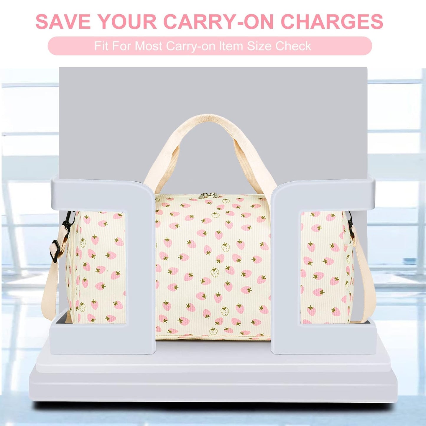 Cute Girls Duffle Bag with Shoes Compartment, Waterproof Gym & Travel Bag2