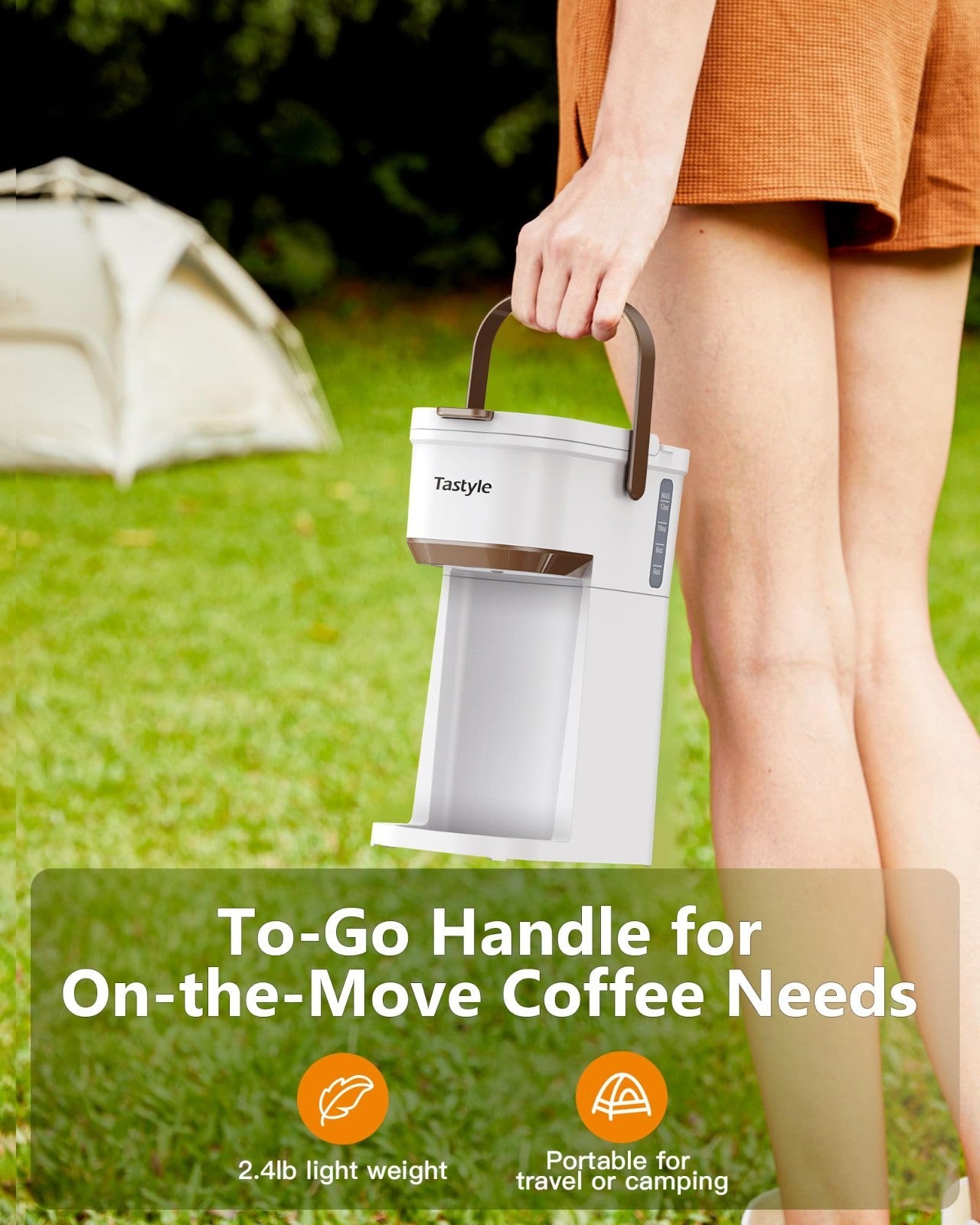 Compact Single Serve Coffee Maker for K-Cups & Grounds, Portable Mini Brewer, 6-5
