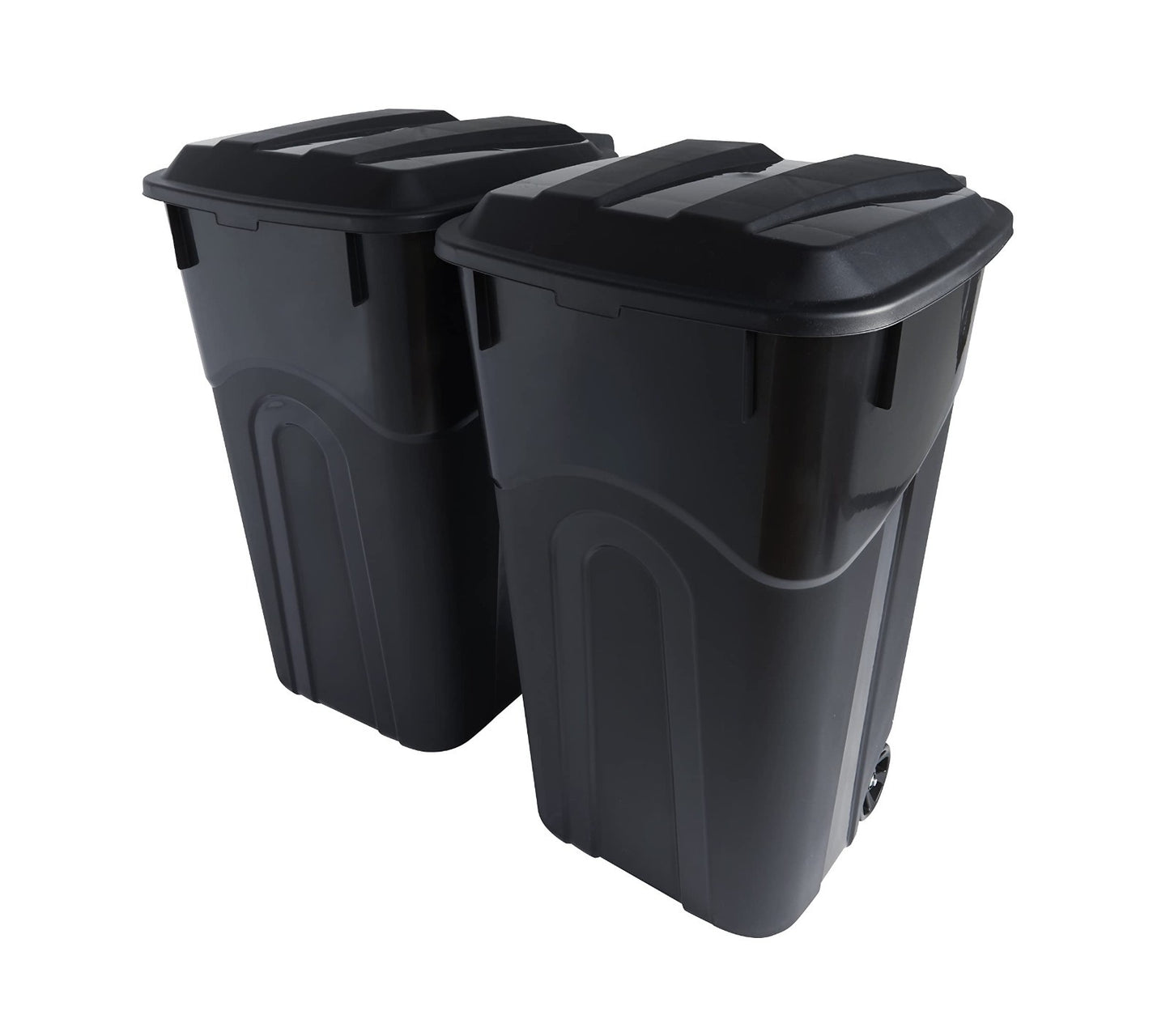 32 Gallon Wheeled Outdoor Trash Can with Snap Lock Lid & Heavy-Duty Handles - 21