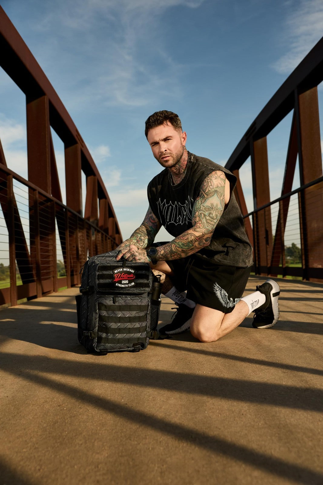 Durable 35L Waterproof Gym Backpack   1000D Oxford, MOLLE Webbing, Laptop Pocket4