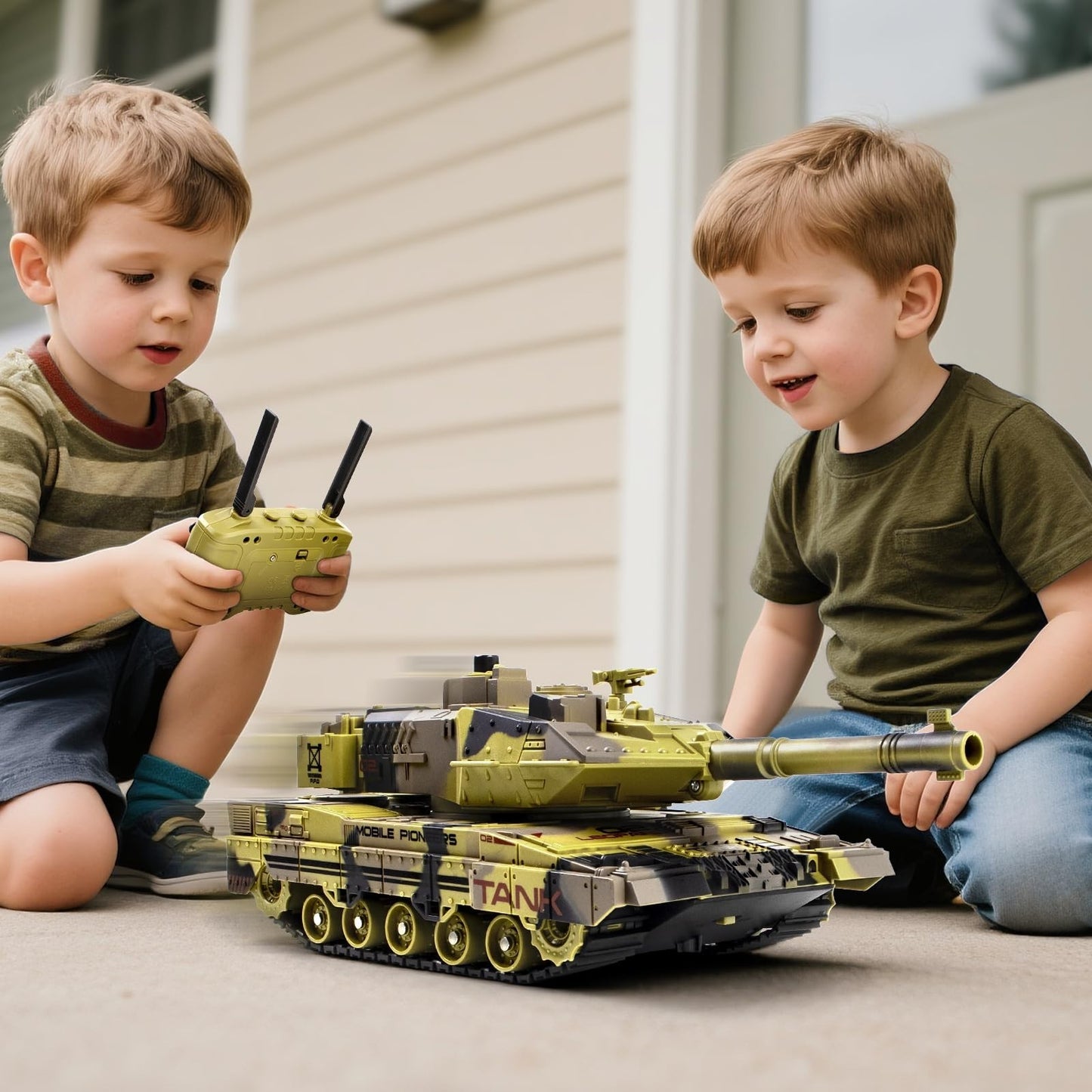 1/24 Scale RC Tank - 2.4GHz Remote Control Military Vehicle with 360° Turret, So5