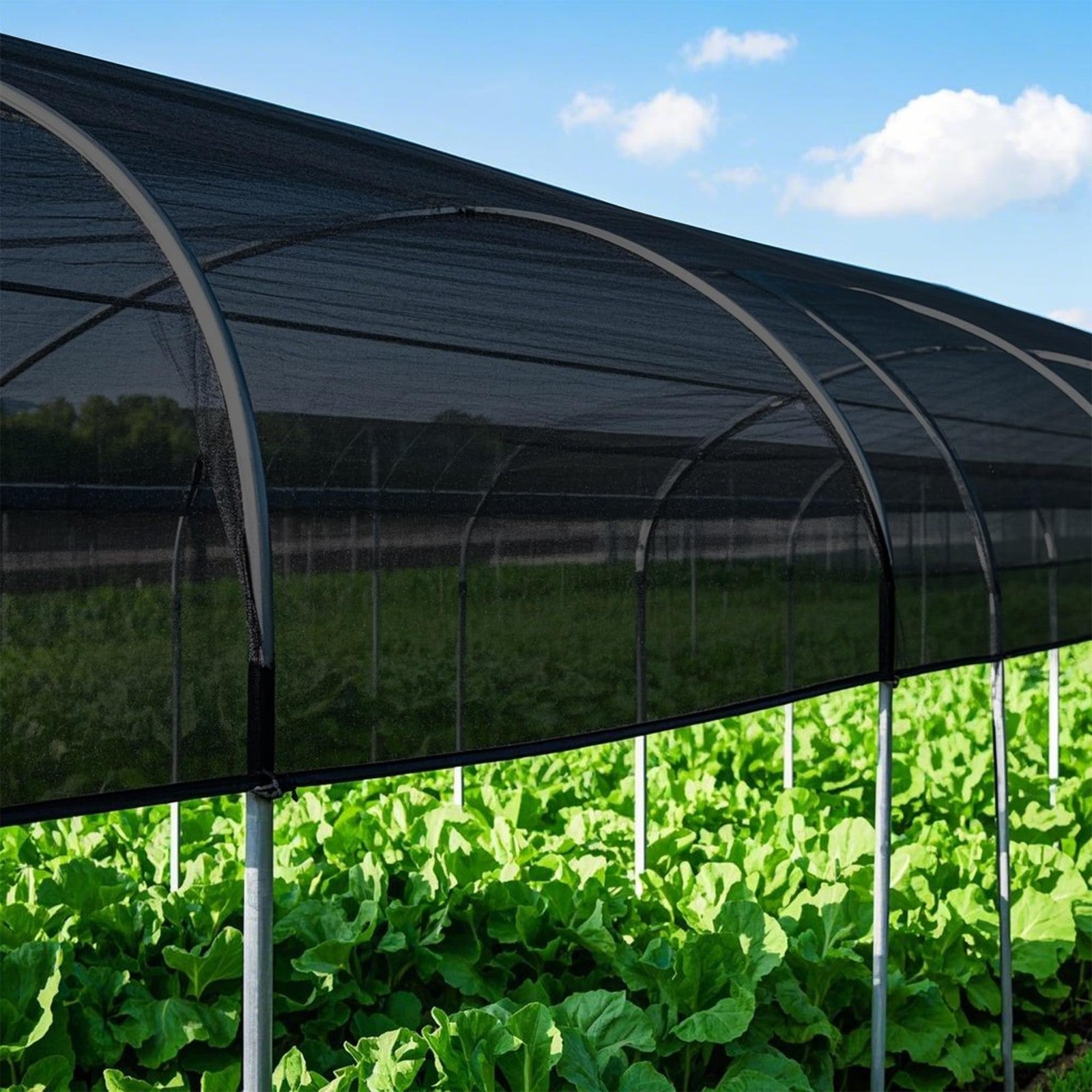 90% Black Shade Cloth 5x20 FT - Garden Mesh Tarp for Greenhouse, Patio, Plants &2