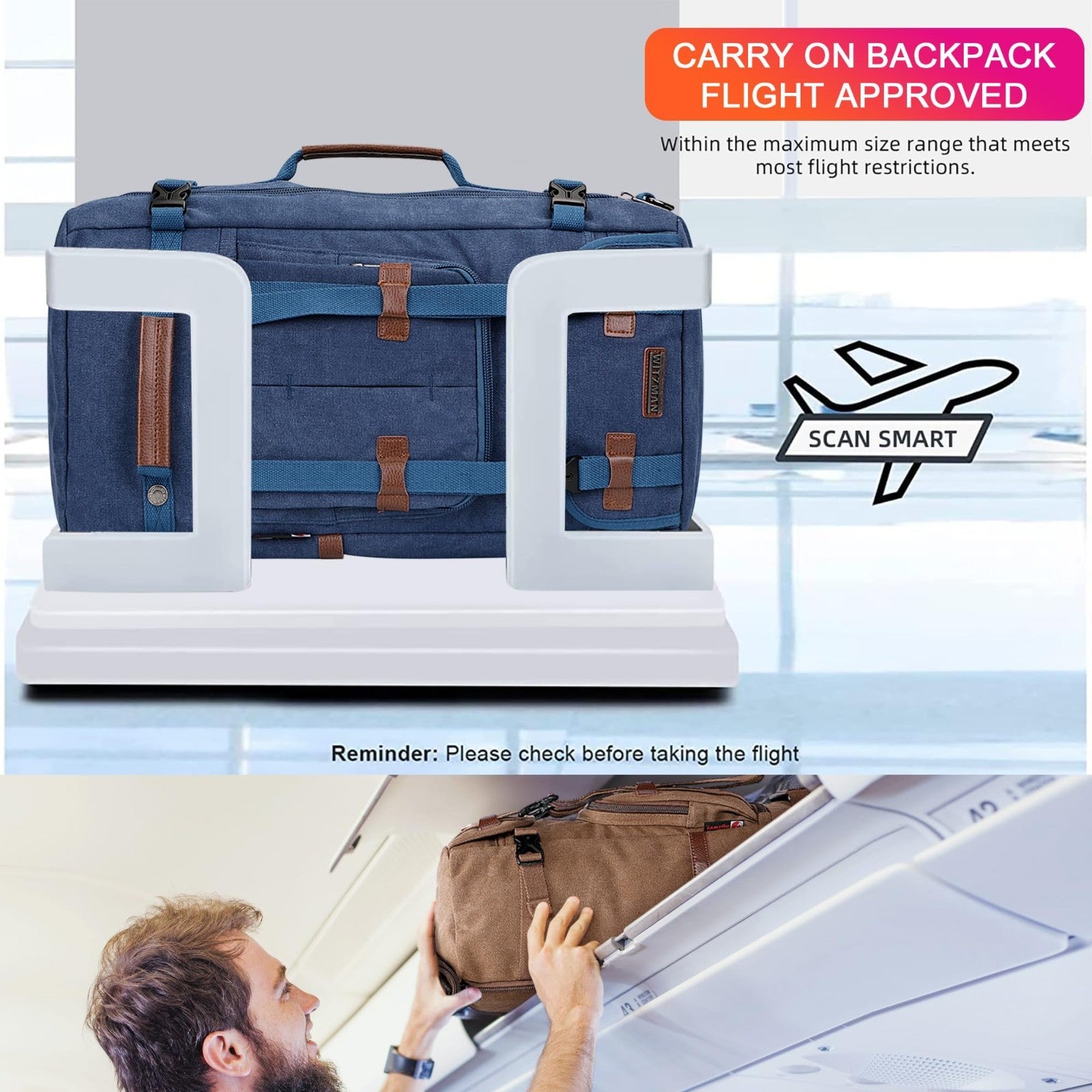 Vintage Canvas Travel Backpack for Men, Stylish Laptop Bag, Durable & Spacious5