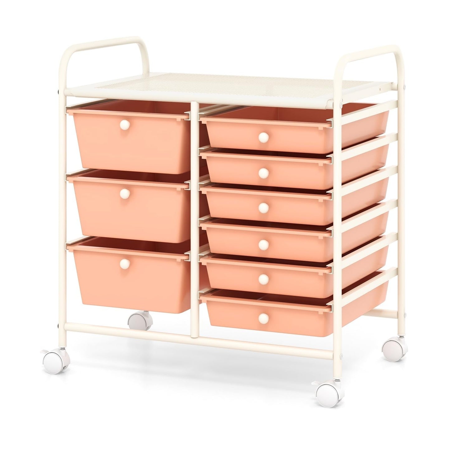 9 Drawer Rolling Storage Cart   Mobile Utility Cart with Wheels for Craft, Art &1