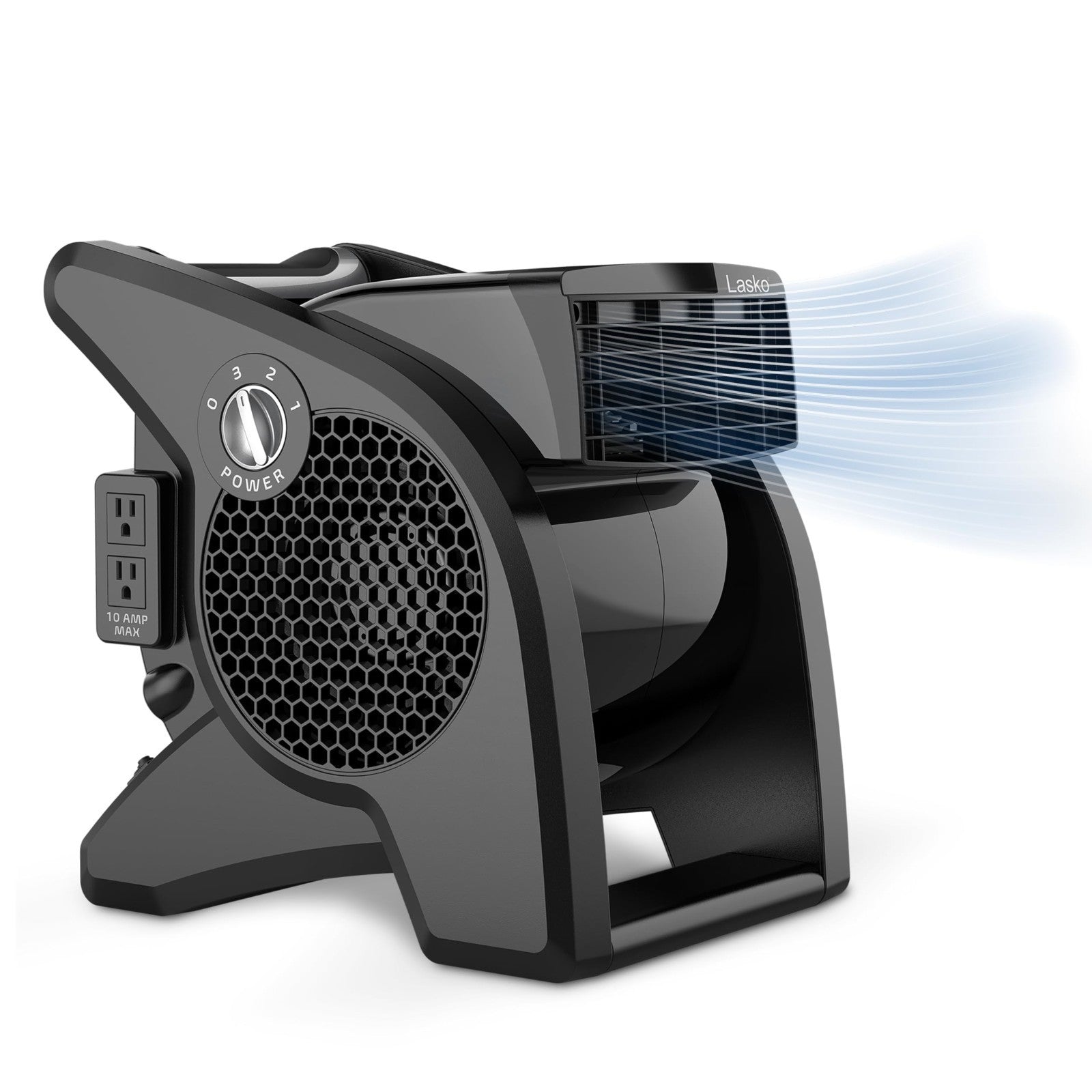 High Velocity 15" Blower Fan, 375 CFM, 3 Speed Pivoting Utility Fan, 120V, Black1