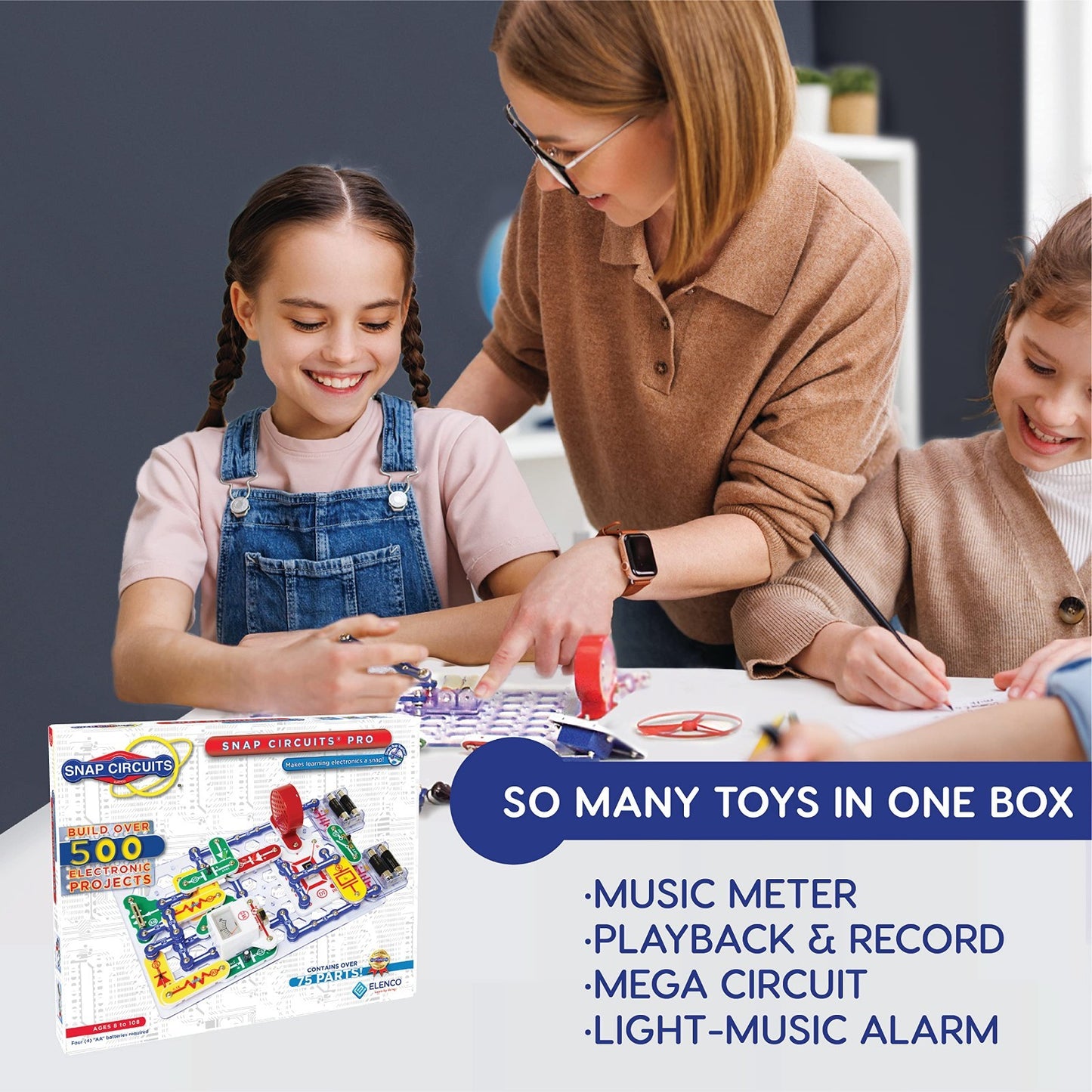 500 in 1 Electronics Exploration Kit   Snap Circuits STEM Learning Toy, Fun Proj2