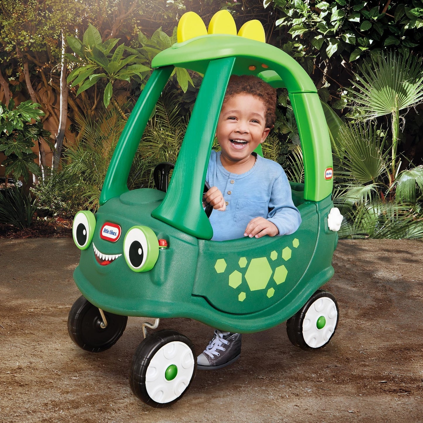 Cozy Coupe Dinosaur Ride-On Toy - Large Green Car for Kids, Outdoor Fun2