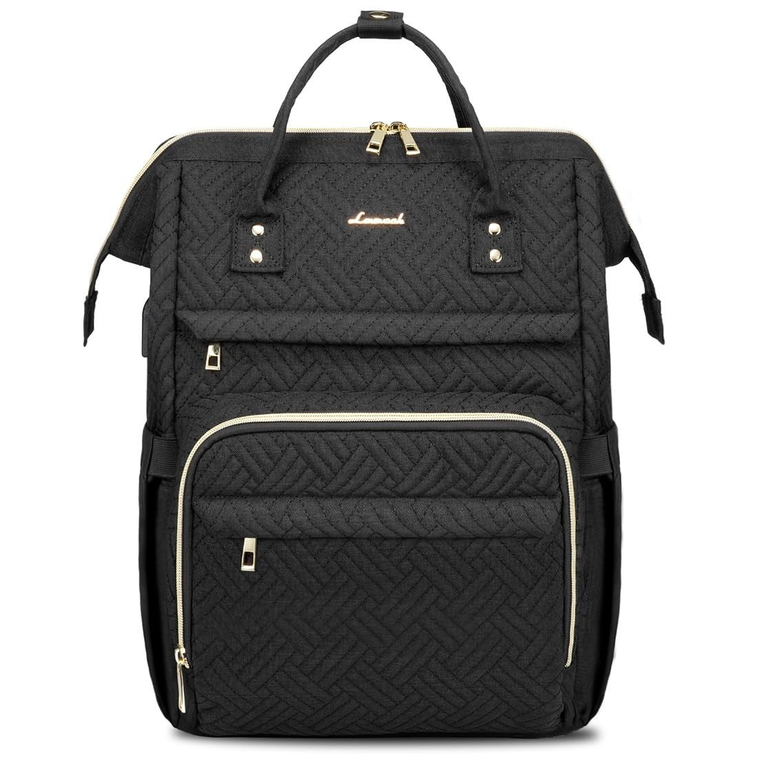 Stylish 15.6" Laptop Backpack for Women   Waterproof Travel Bag with USB Port, I1