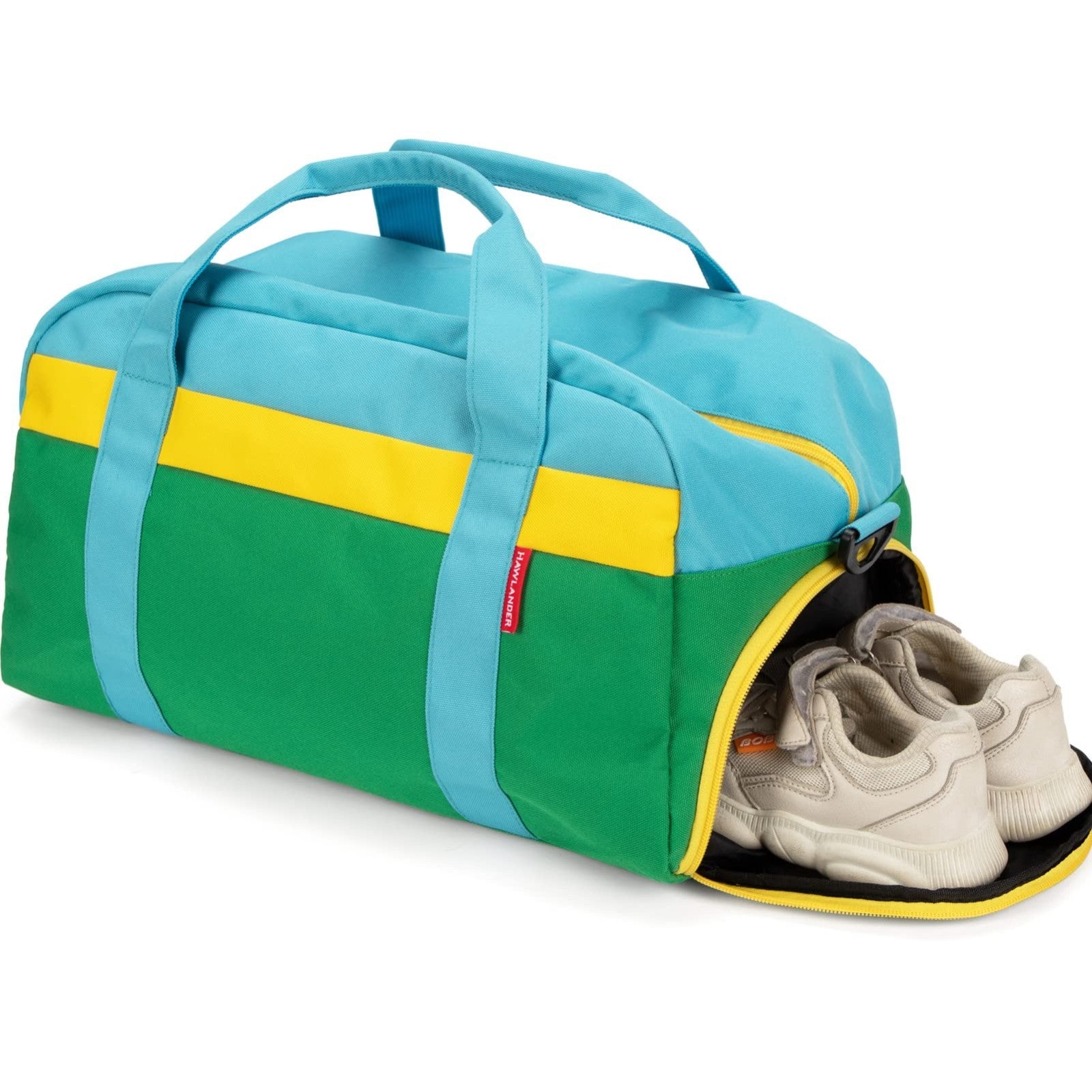 Kids 18" Duffle Bag - Green, Perfect for Boys & Girls, Weekend Travel, Sports, O5