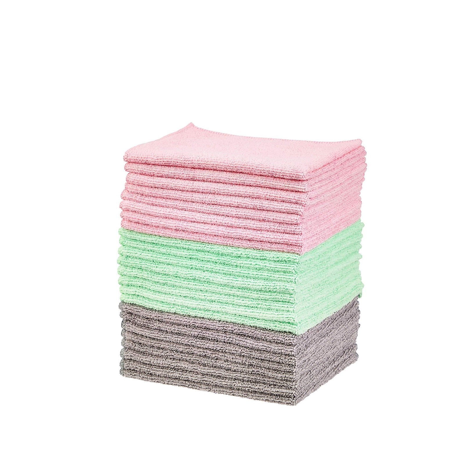 Ultra Soft Microfiber Cleaning Cloths, Lint Free, Streak Free, 24 Pack, 16"x121