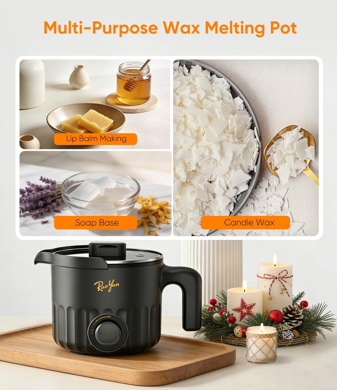 Candle Wax Melter 1.5L with Pour Spout - Candle Making Kit for Beginners & Adult5