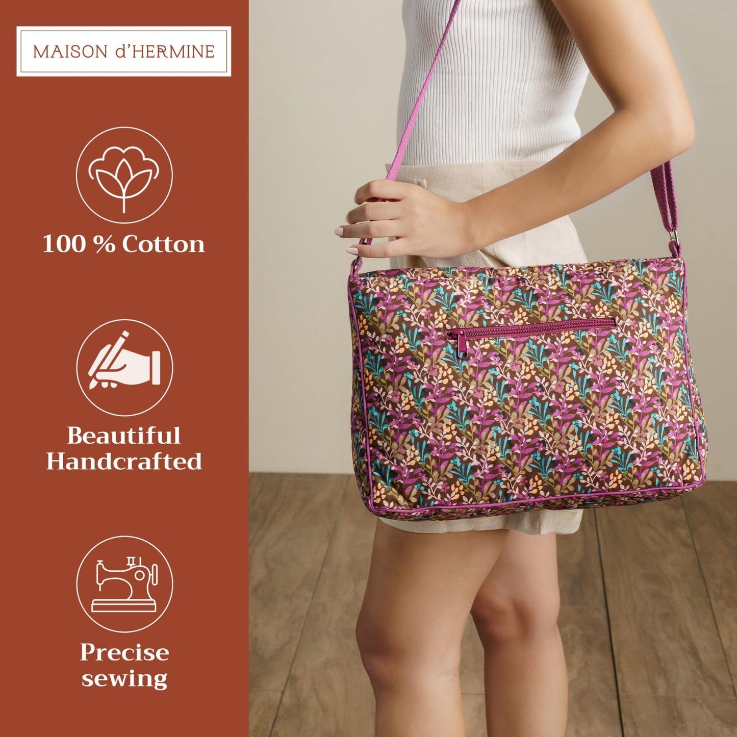 Stylish Cotton Shoulder Bag for Women   Versatile Handbag, Everyday Use, Fashion2