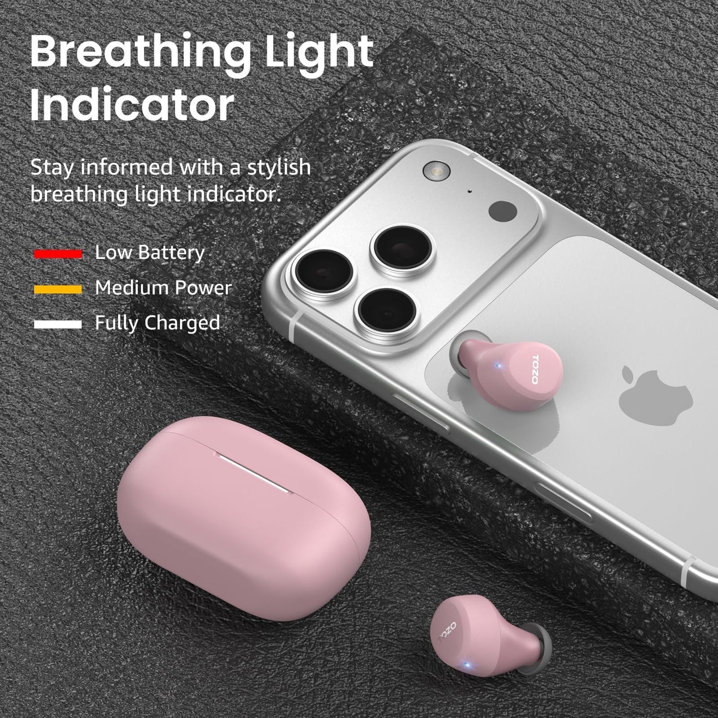 Wireless Earbuds Bluetooth 5.3, IPX5 Waterproof, AI Call Mics, Premium Sound, Ch4