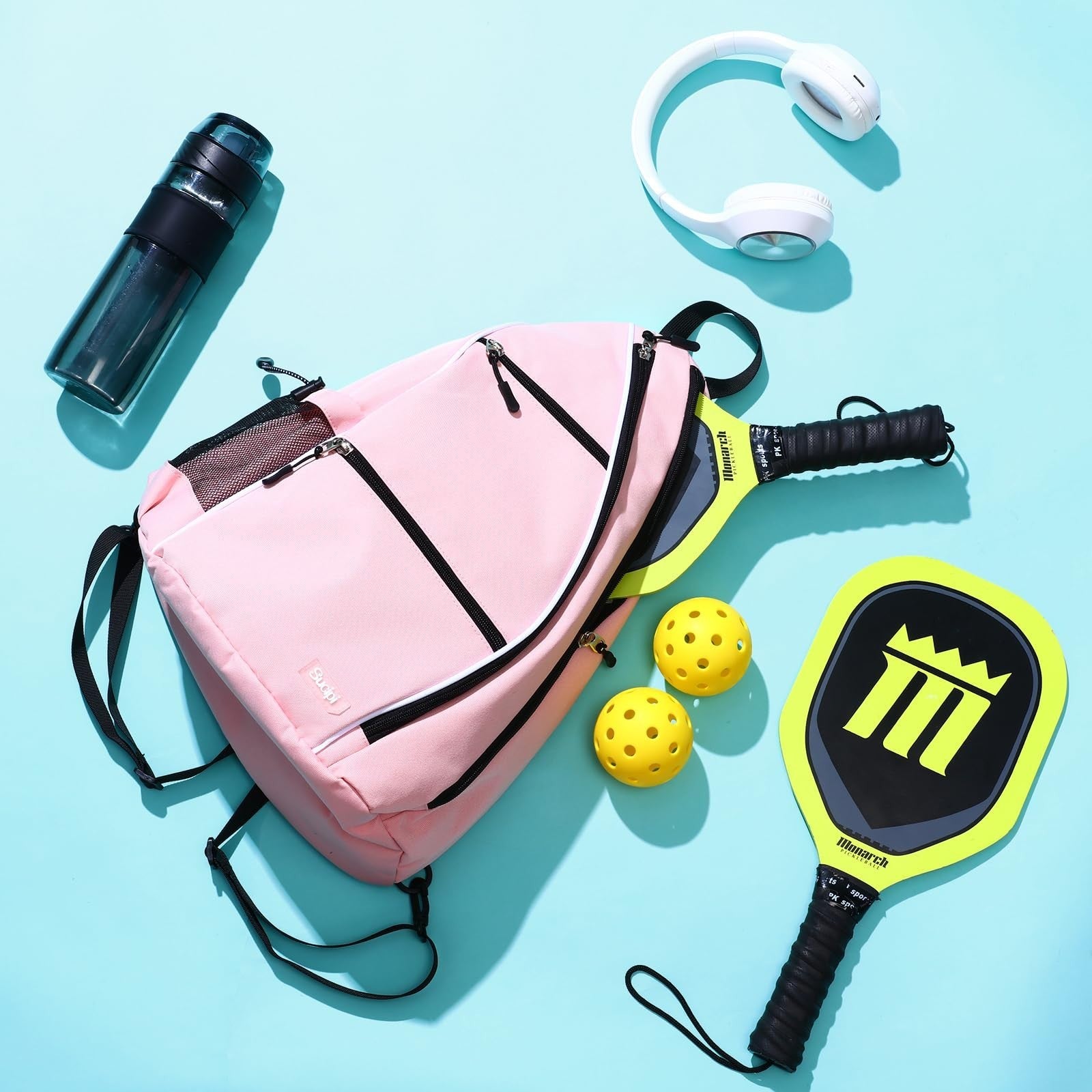 Adjustable Pickleball Backpack with Fence Hook, Large Capacity & Safety Pocket3