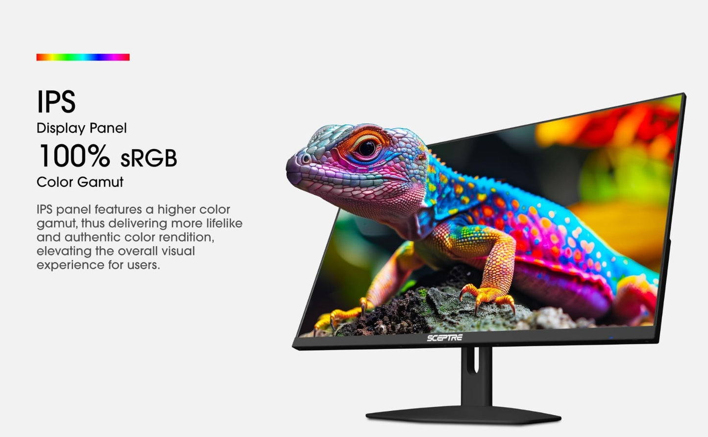 27" IPS Gaming Monitor 100Hz, DP HDMI USB C, Built in Speakers, Black 20263
