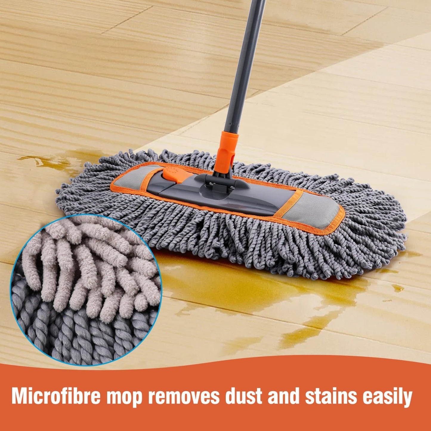 Microfiber Dust Mop for Hardwood Floors - Effective Cleaning Tool, Easy Use3