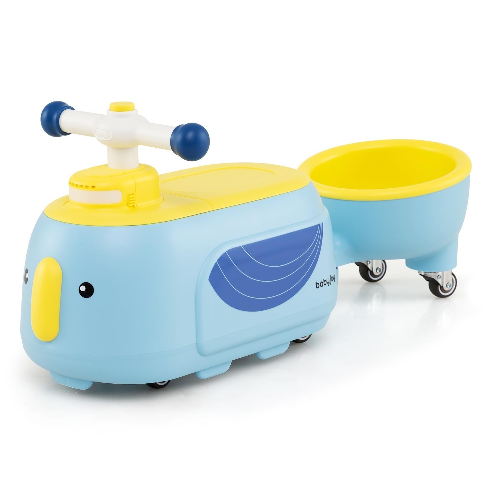 2-in-1 Ride-On Scooter with Trailer, Lights, Music & Storage - Kids Toy for 1+ Y8