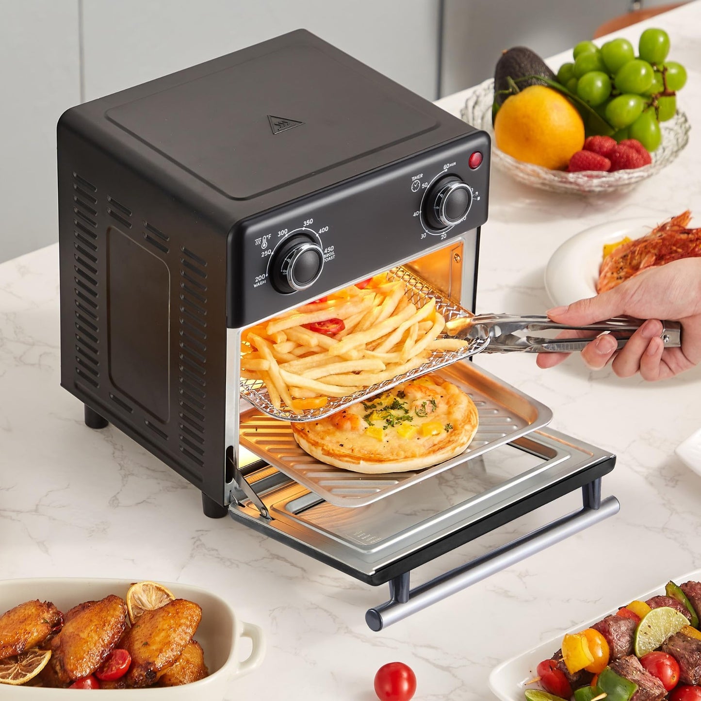 Compact 8.5Qt Air Fryer Oven - Mini Countertop Cooker with Adjustable Temp & Tim2