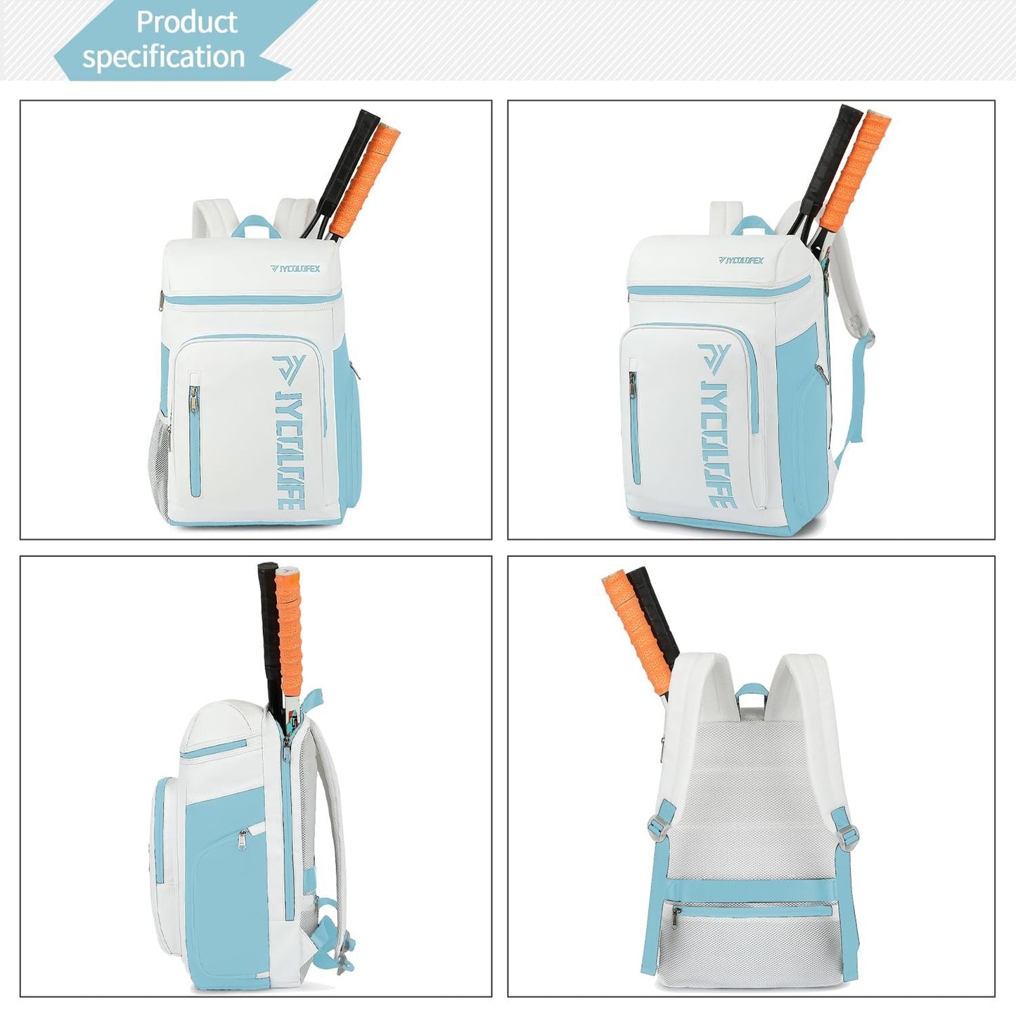 Waterproof Gym Duffel Backpack with Shoe Compartment, 4 Carry Methods, Sports &4