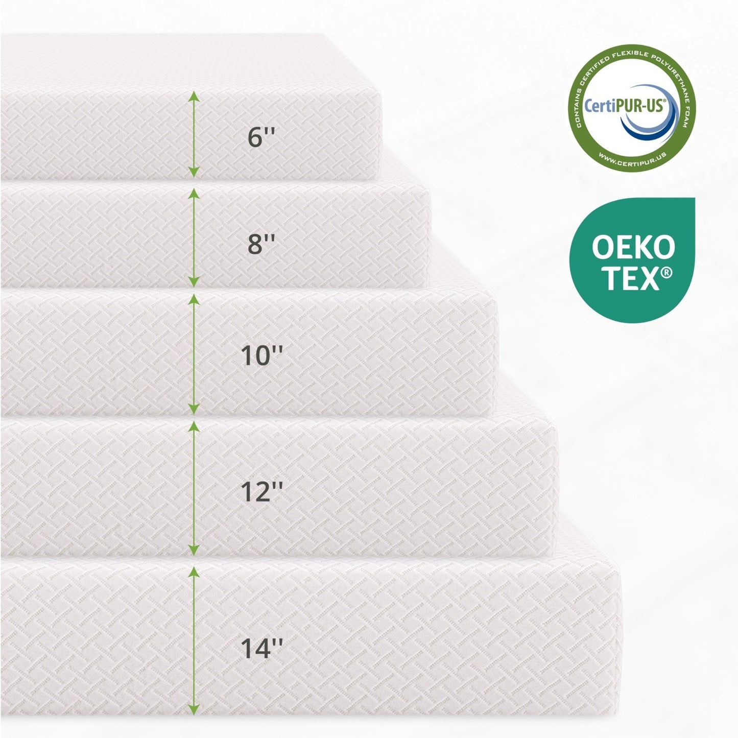 12" Gel Memory Foam Cal King Mattress   Medium Firm, Cooling, Pressure Relief, C7