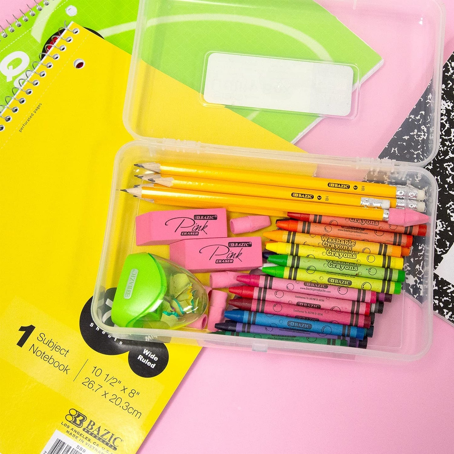 Clear Multipurpose Pencil Box Set   Stackable Storage Organizer, 4 Pack6