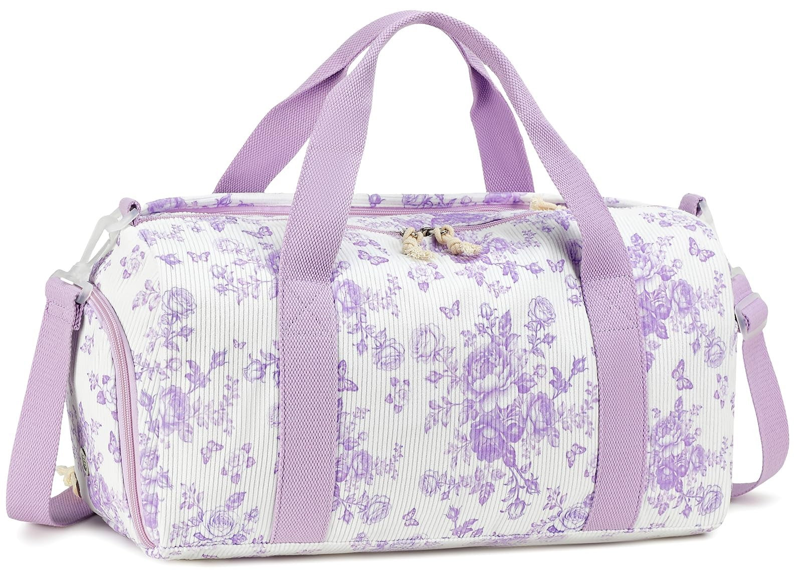 Cute Girls Duffle Bag with Shoes Compartment & Wet Separation - Waterproof Gym &1