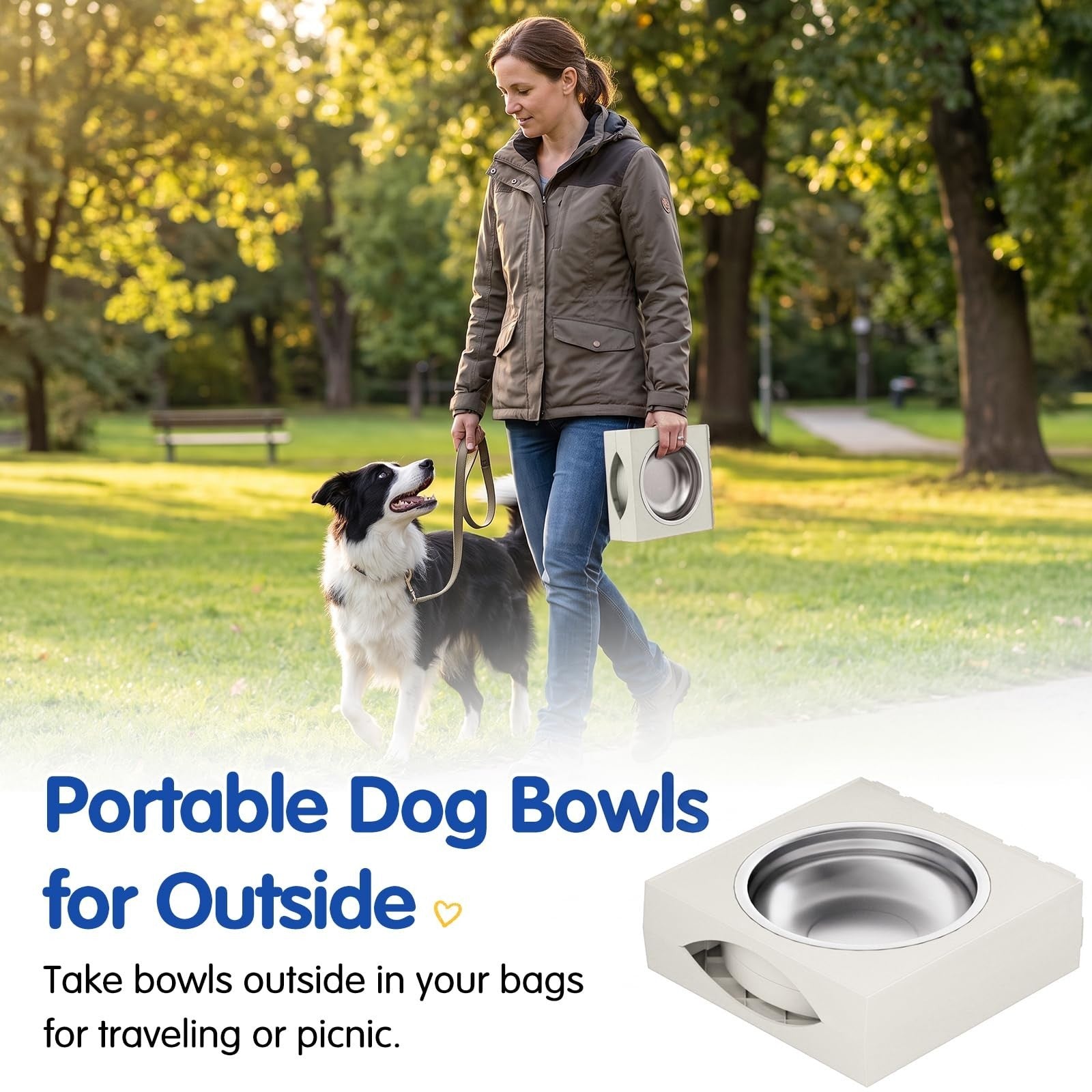 Elevated Dog Bowls for Large Breeds   Adjustable Height Stainless Steel Feeder S4