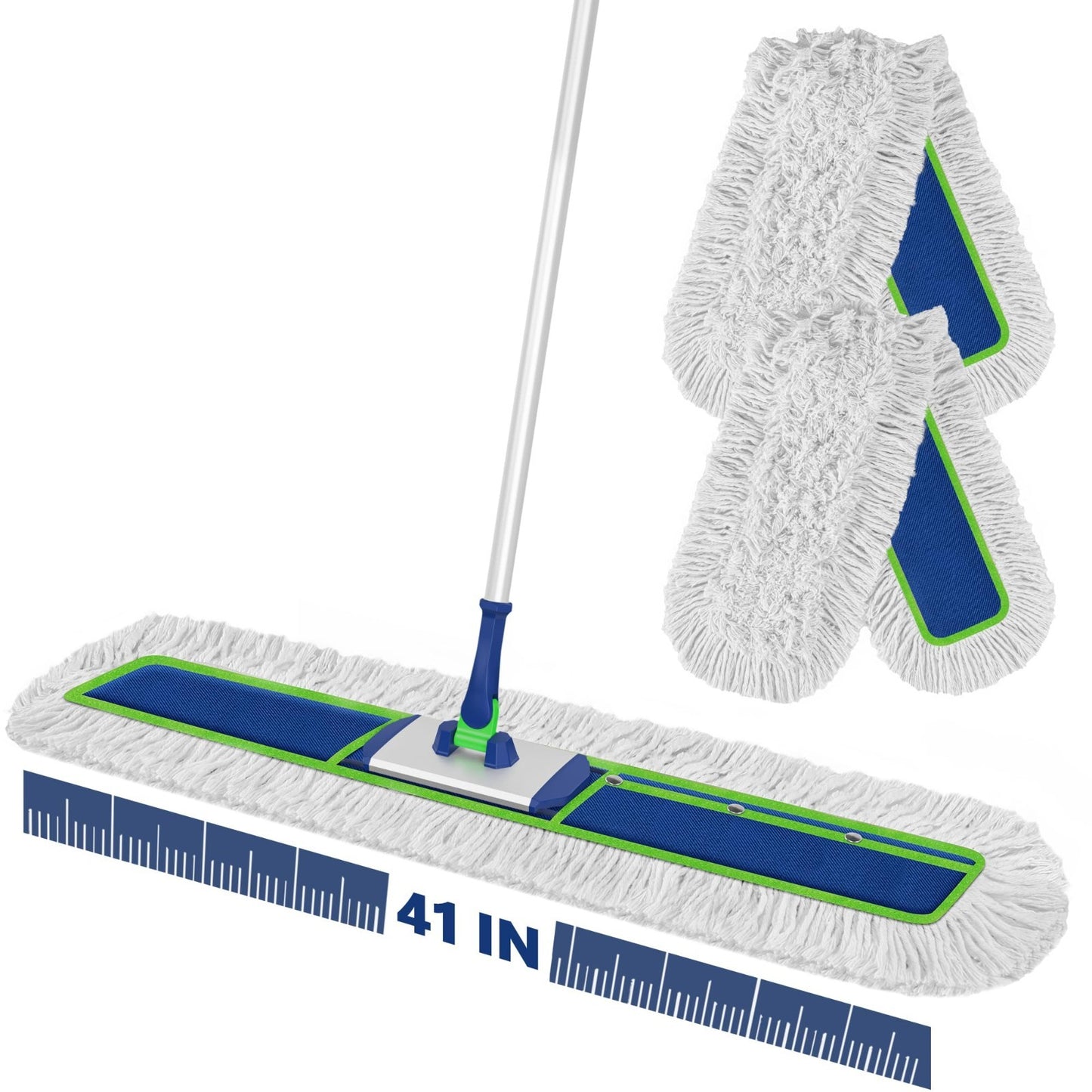 41" Large Commercial Dust Mop Push Broom - Heavy Duty Janitorial Sweeper Tool1