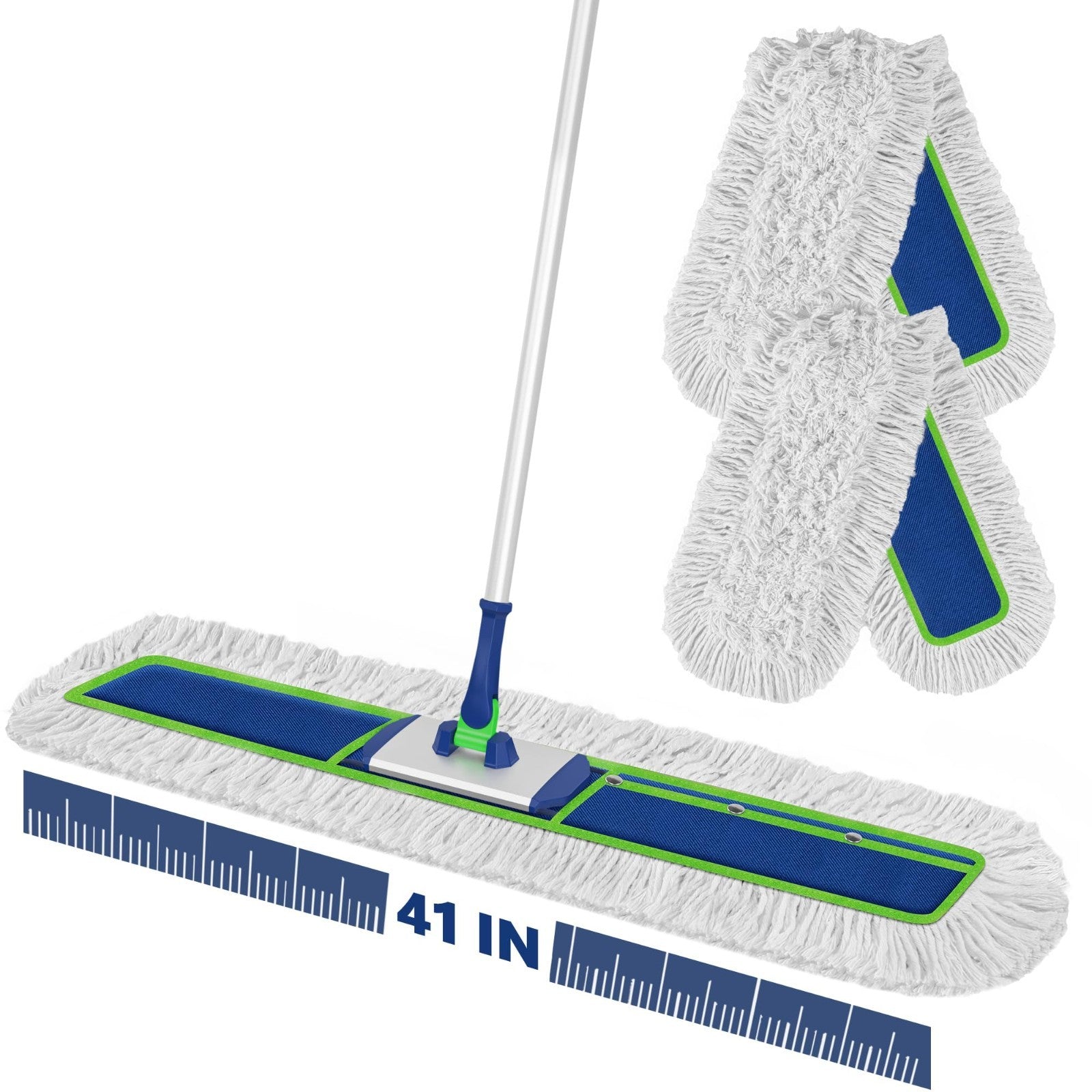 41" Large Commercial Dust Mop Push Broom - Heavy Duty Janitorial Sweeper Tool1