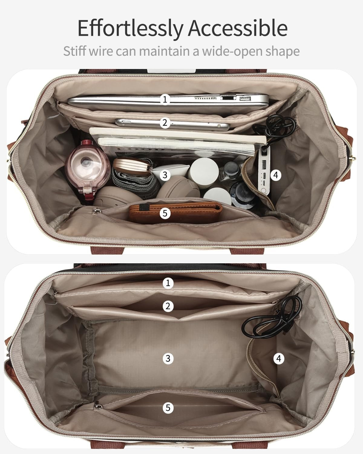 18" Laptop Backpack for Women, Work & Travel Bag with USB Charger & Cup Holder2