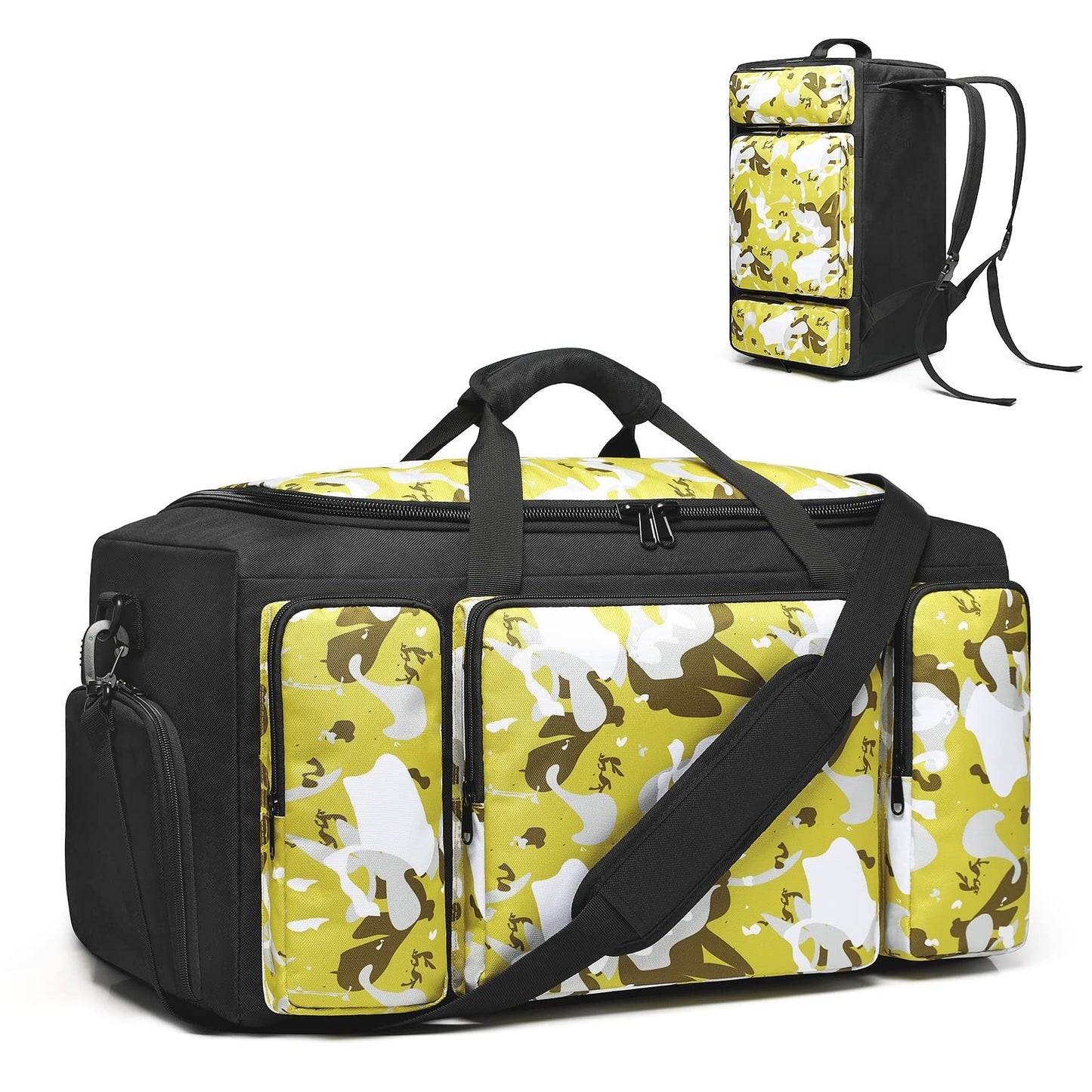 4-Way Gym Duffle Bag with Shoe Compartment & Wet Pocket - Versatile Sports Backp1