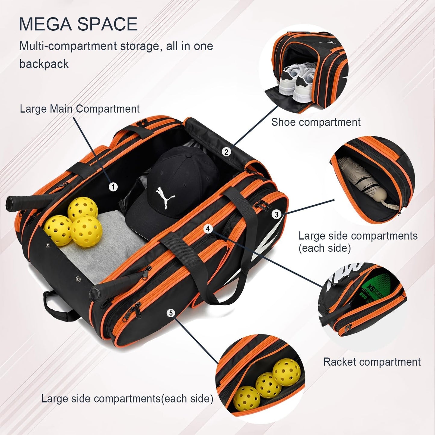 Optimized eBay Title:  "Large Pickleball Paddle Bag for 4 Paddles, Extra Pocket2