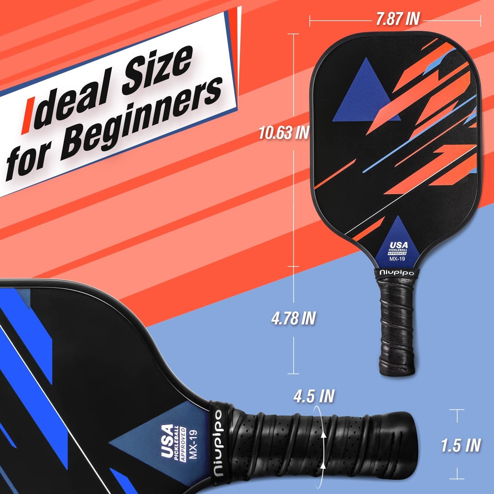 Pickleball Paddle Set of 2 or 4, USAPA Approved, Lightweight Fiberglass with Bal6