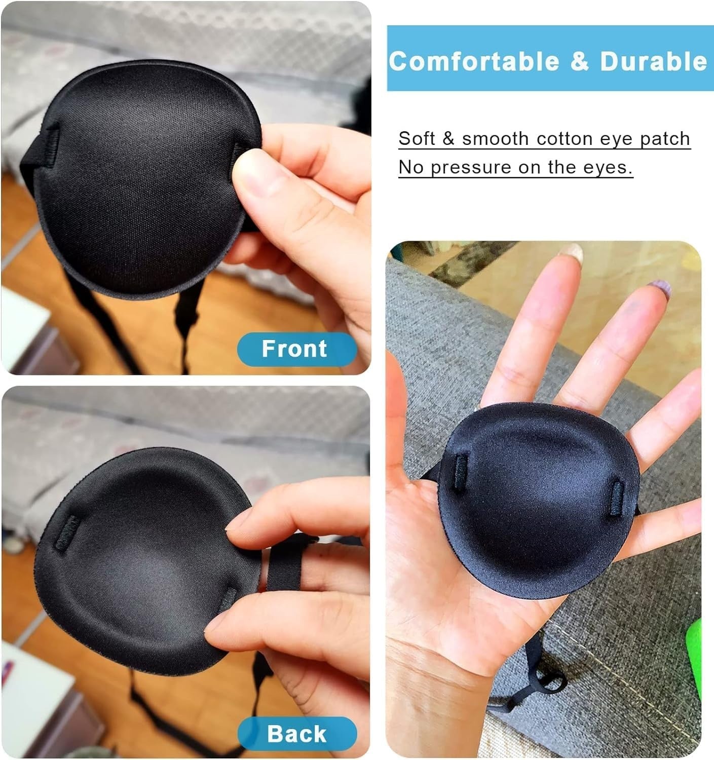 3D Adjustable Eye Patch - 2PCS Medical Patches for Amblyopia, Lazy Eye, Adults &3