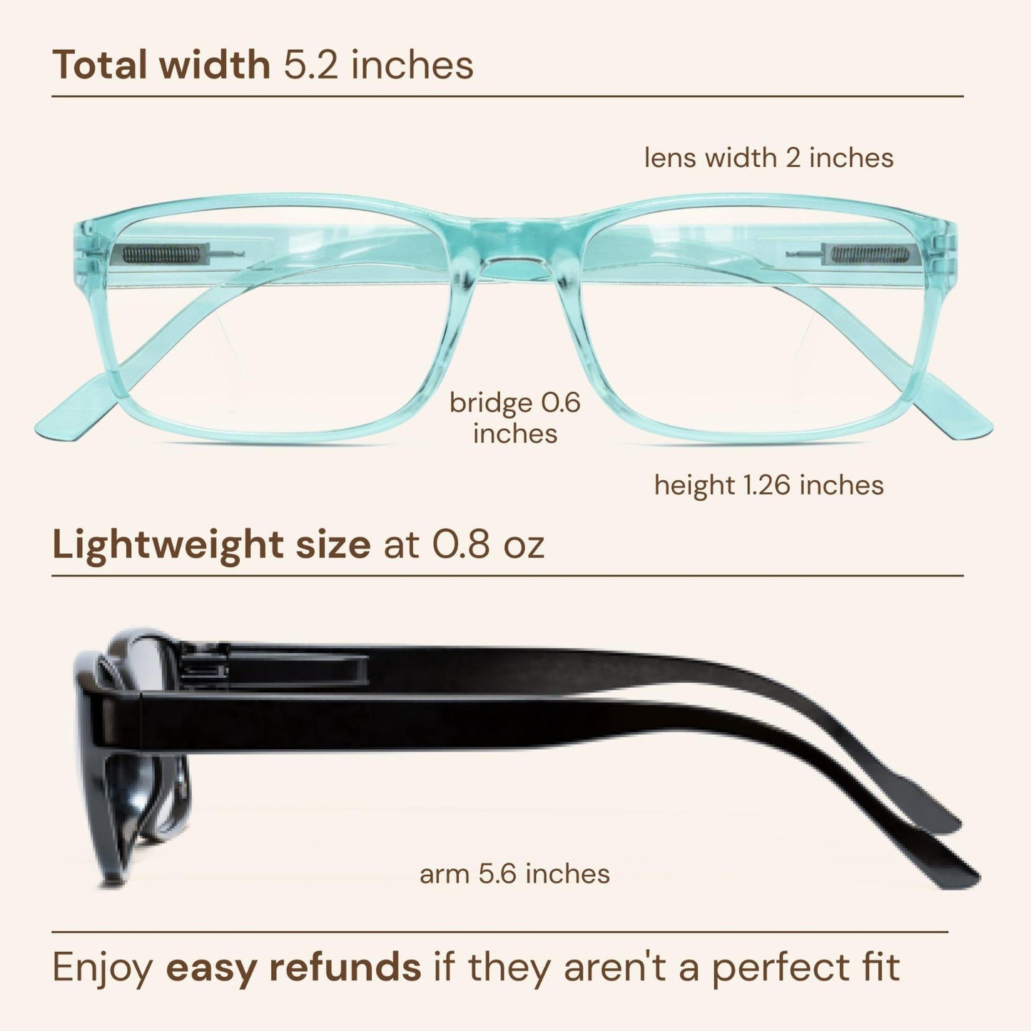 2.5x Professional Reading Glasses - Blue Light Blocking Computer Readers - FSA/H7