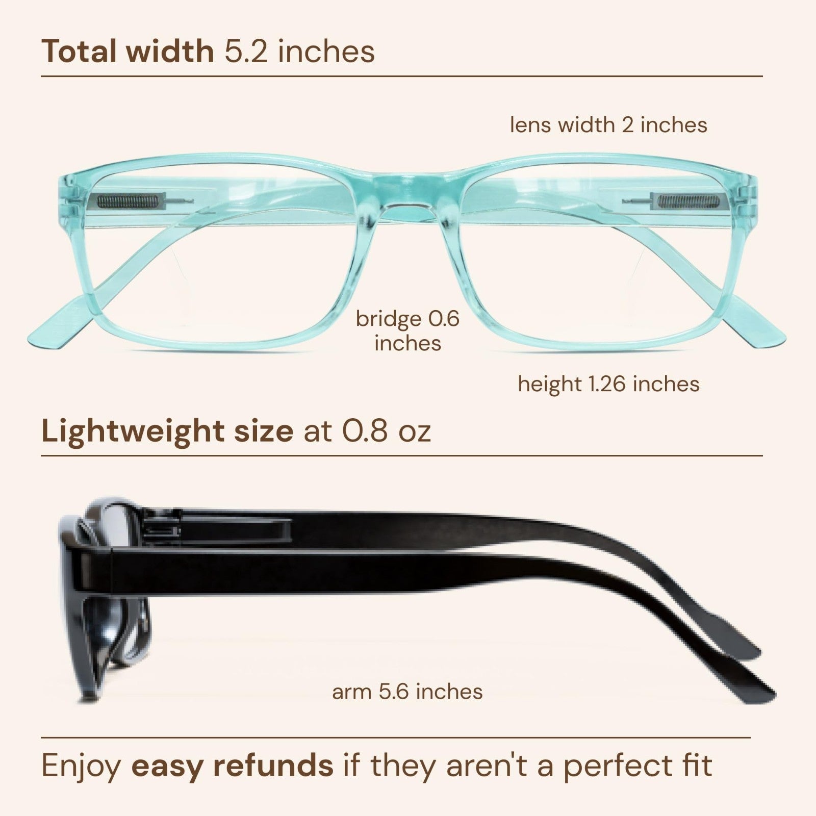 2.5x Professional Reading Glasses - Blue Light Blocking Computer Readers - FSA/H7