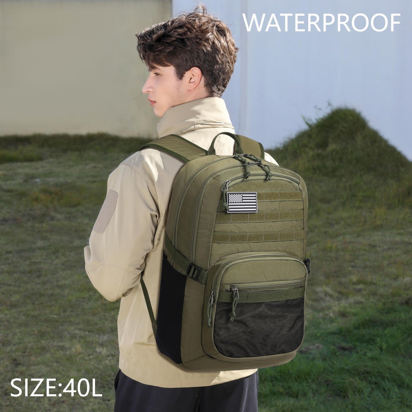 Tactical Military Backpack 40L, 3 Day Assault Pack with Molle System for Outdoor2