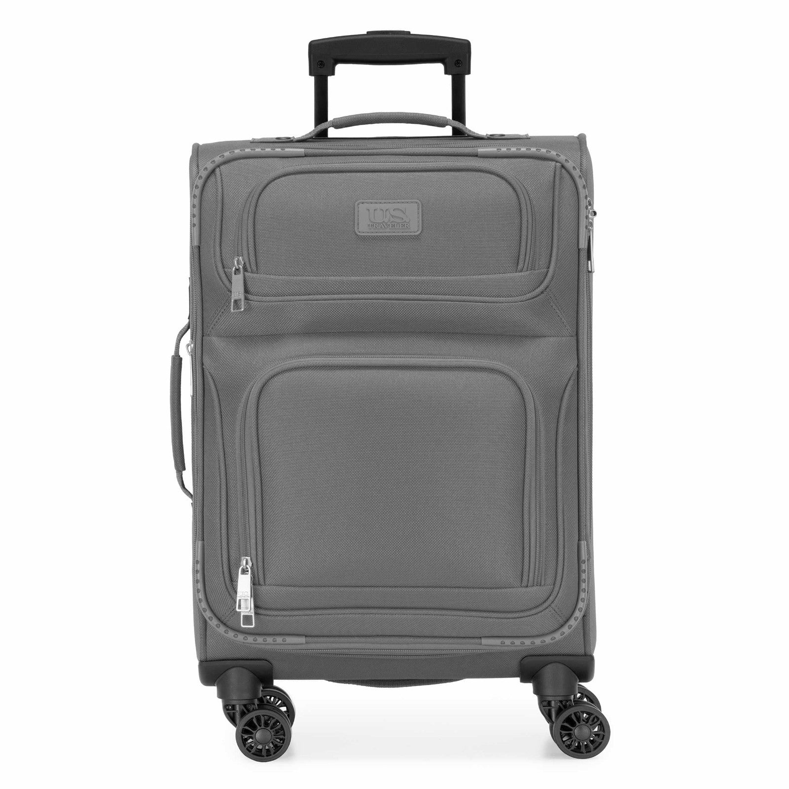 Lightweight Softside Rolling Carry-On Suitcase, 4-Wheel Travel Luggage, Gray2