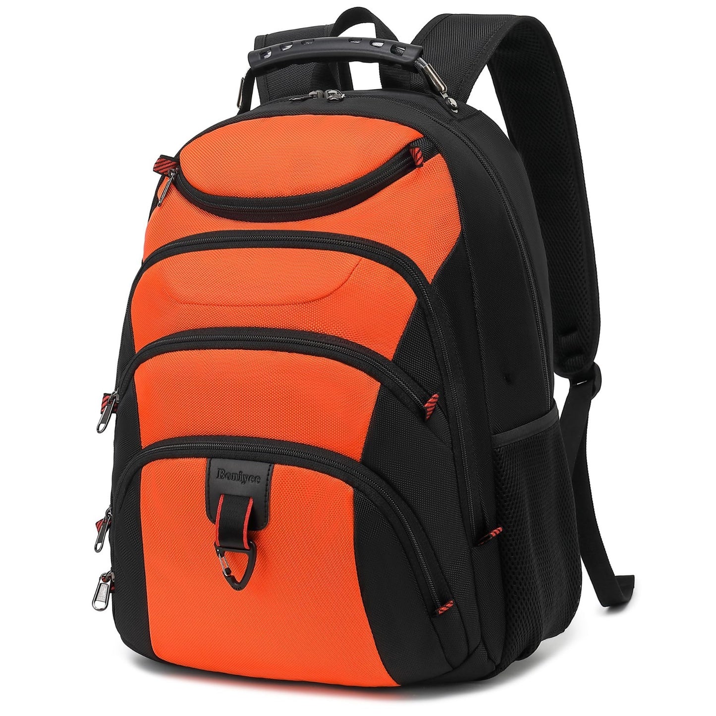 15.6" Waterproof Laptop Backpack with USB Port, Anti Theft Travel Bag, Orange/Bl1